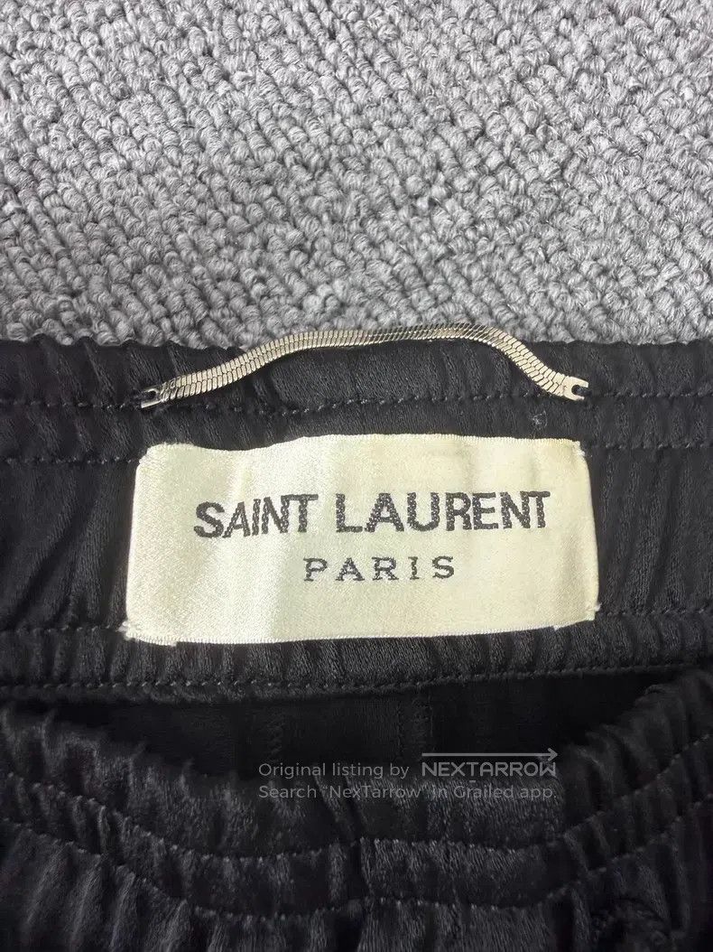 Saint Laurent Paris Saint Laurent Paris Embroidered Logo Acetate Satin Straigh Size US 36 / EU 52 - 4 Thumbnail