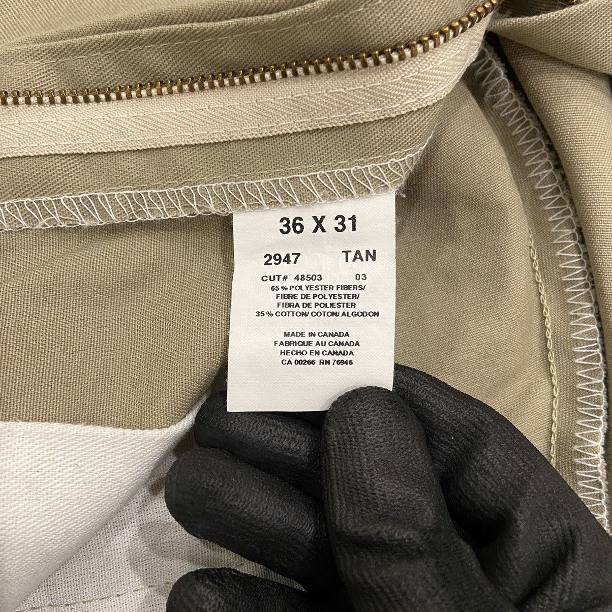 Vintage Vintage 1990s Beige Work Pleated Trousers Size US 36 / EU 52 - 6 Thumbnail