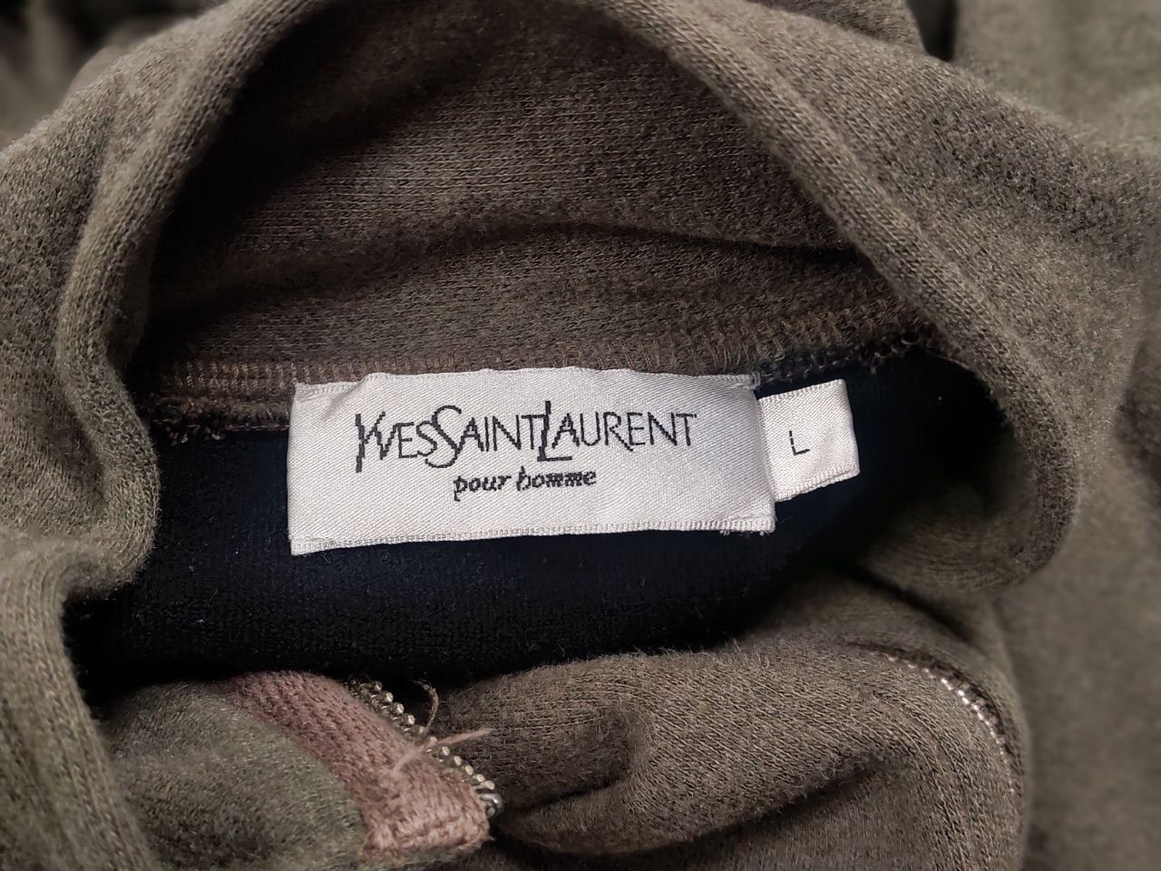 Yves Saint Laurent Vintage 90's Yves Saint Laurent YSL Logo Full Zip Pullover Size US L / EU 52-54 / 3 - 19 Thumbnail