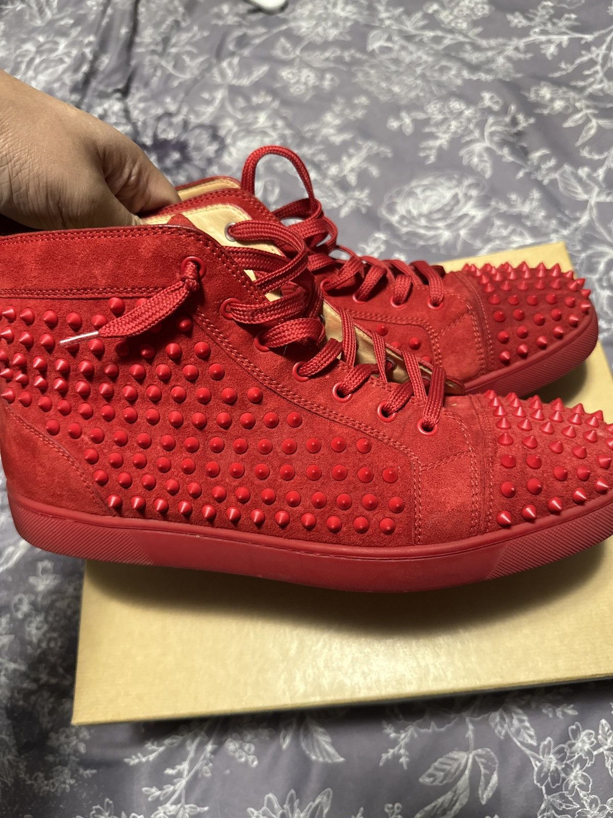 Christian Louboutin Spiked Velour High Top Louboutin 13US Size US 13 / EU 46 - 6 Thumbnail