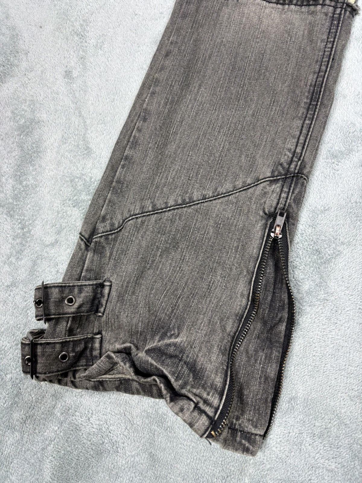 14th Addiction Black Baccara Flared Bondage Pants. S0258 Size US 29 - 4 Thumbnail