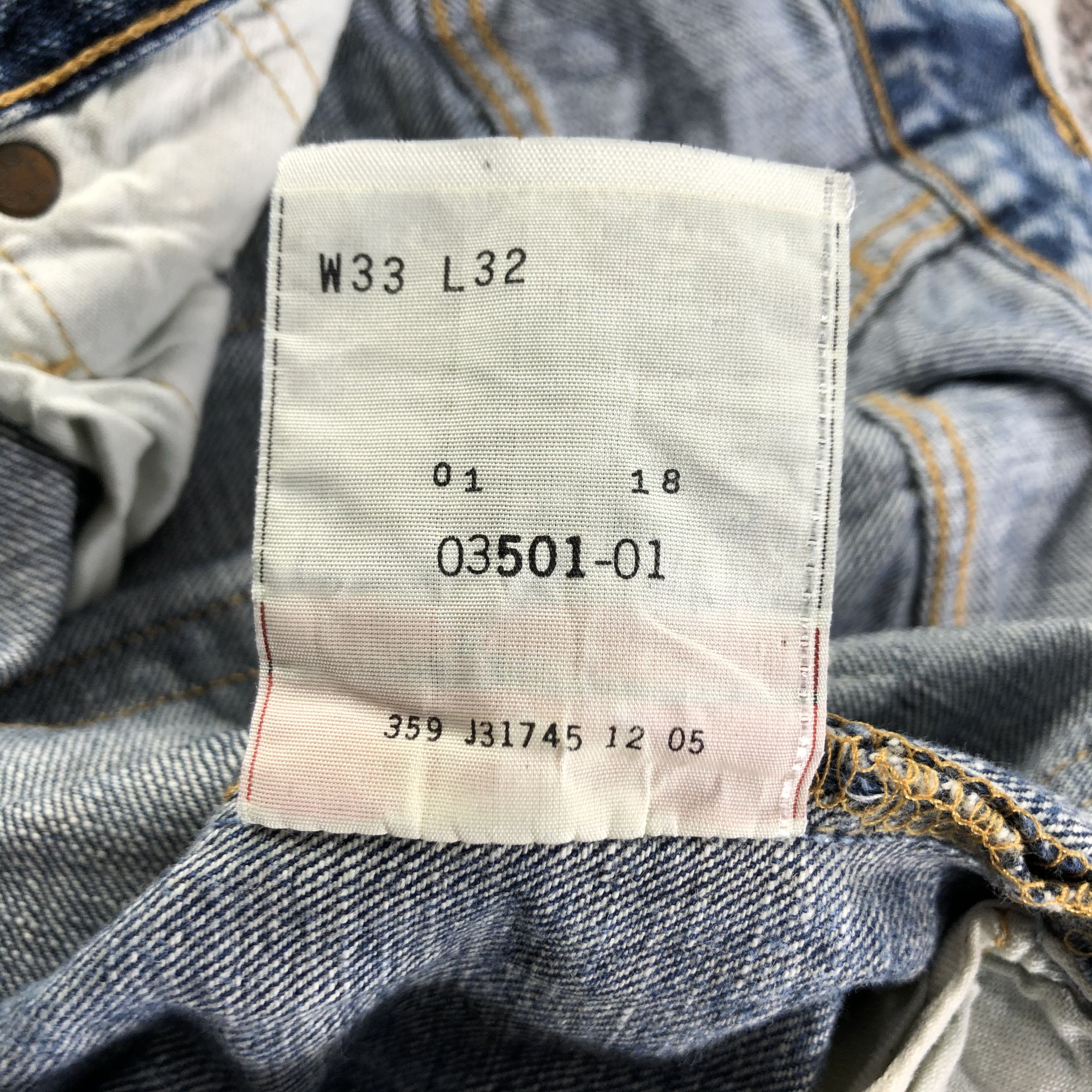 Levi's Vintage Levis 501 Jeans Dirty Wash Denim KJ1782 Size US 32 / EU 48 - 11 Thumbnail