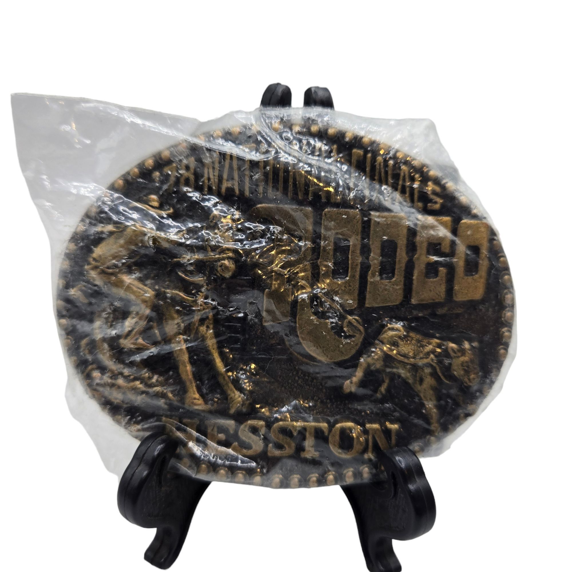 Other 1978 NFR Rodeo Belt Buckle NOS Hesston Cowboy Calf Roper Nat Size ONE SIZE - 6 Thumbnail