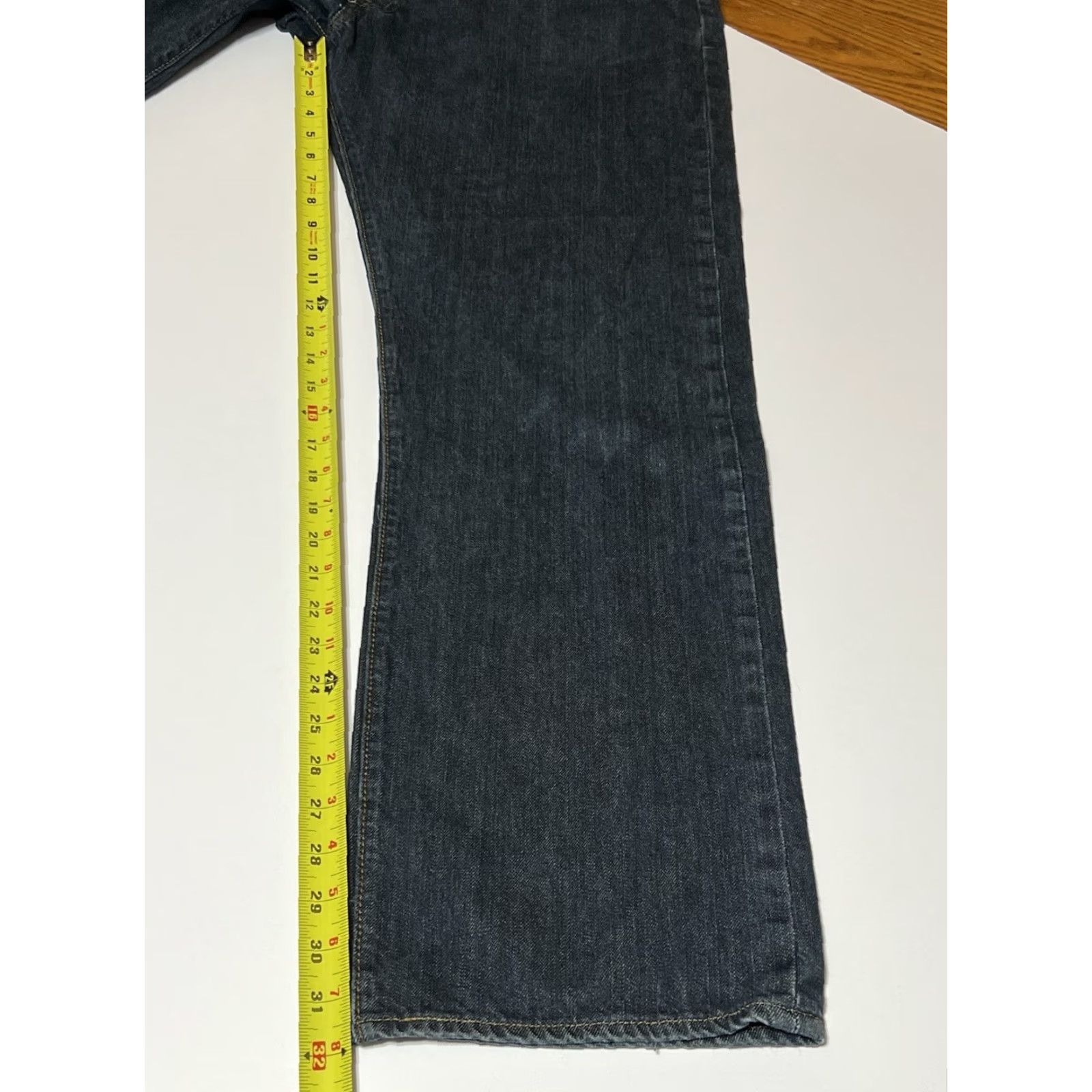 Levi's Levi's 501 Jeans Mens 40x32 Dark Wash Button Fly Straight Leg Denim Cotton Regular Inseam 32 Size US 40 / EU 56 - 5 Thumbnail