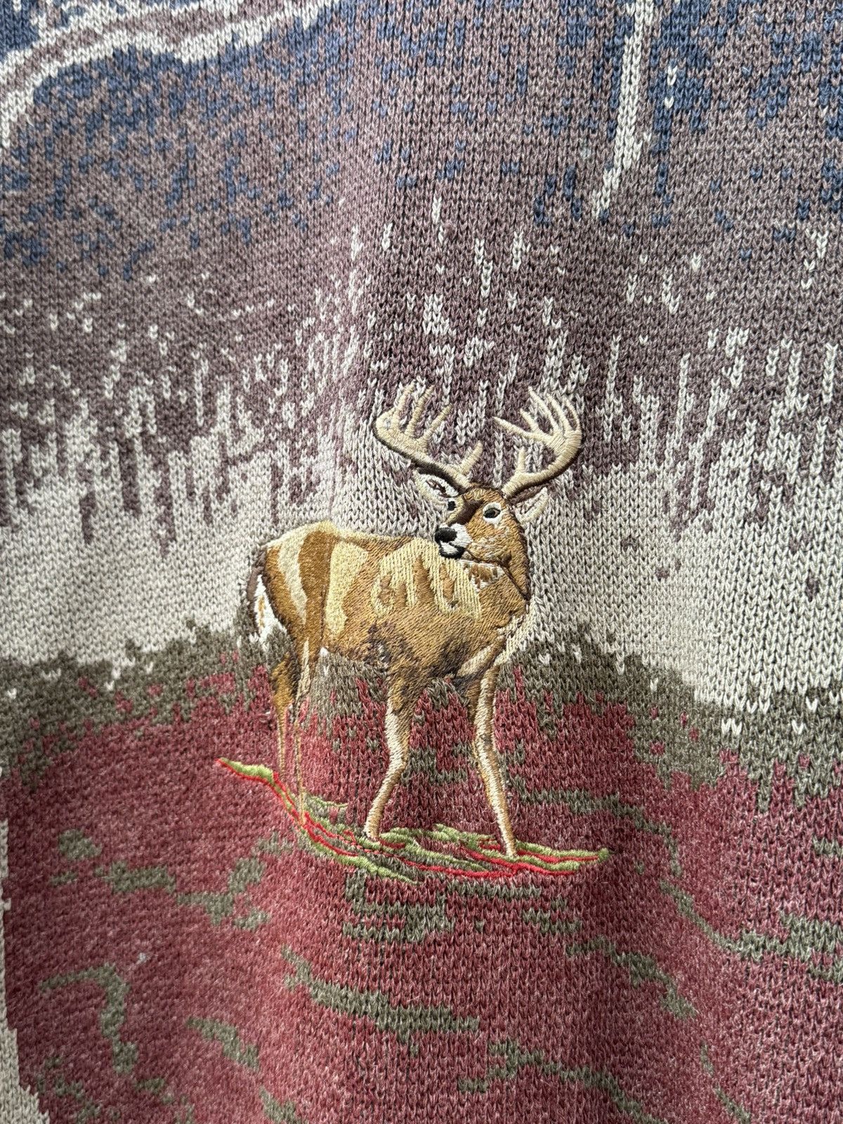 Vintage 🦌80s Vintage Forest Deer Sweater🏔️🌳 Size US L / EU 52-54 / 3 - 7 Thumbnail