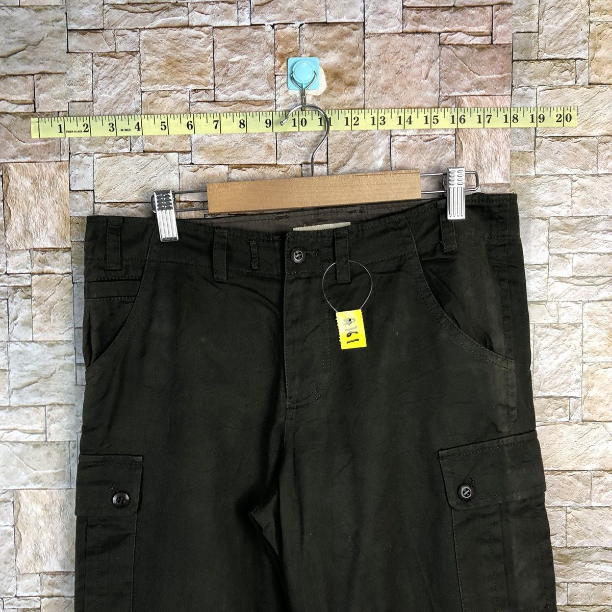 Japanese Brand Human Woman Green Cargo Multipocket Pants #A161 Size 29" - 5 Thumbnail