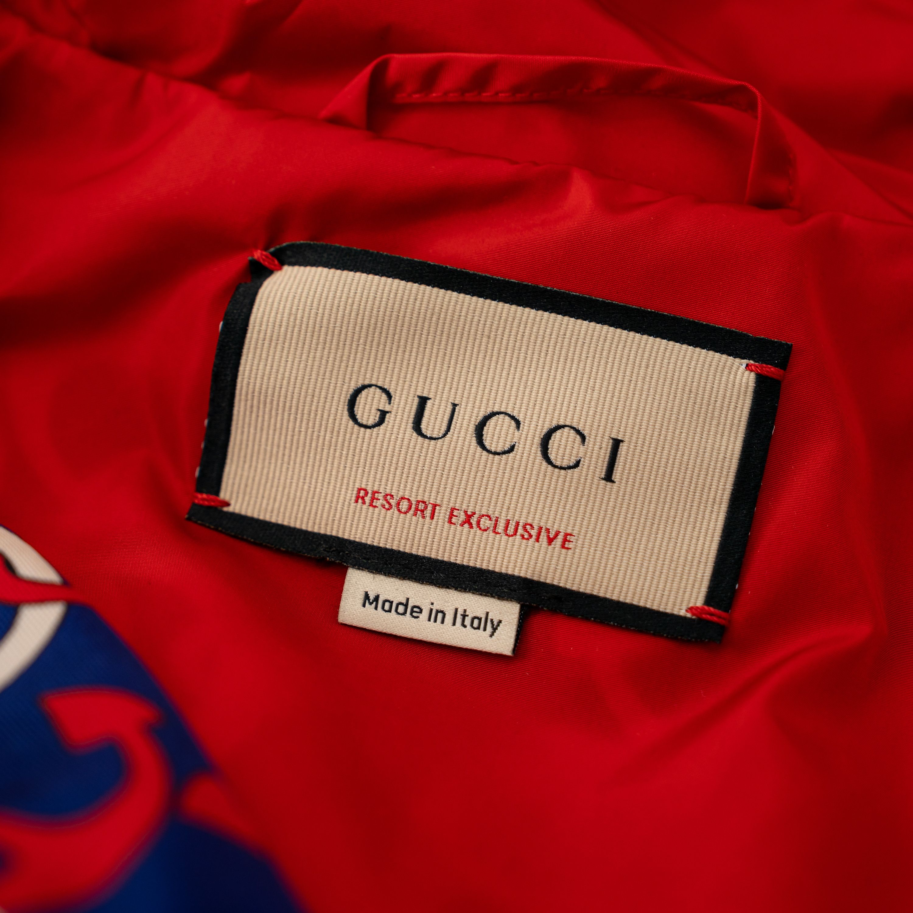 Gucci 52 XL - Gucci Double G Anchor Print Jacket Hooded Red Blue Size US L / EU 52-54 / 3 - 7 Thumbnail