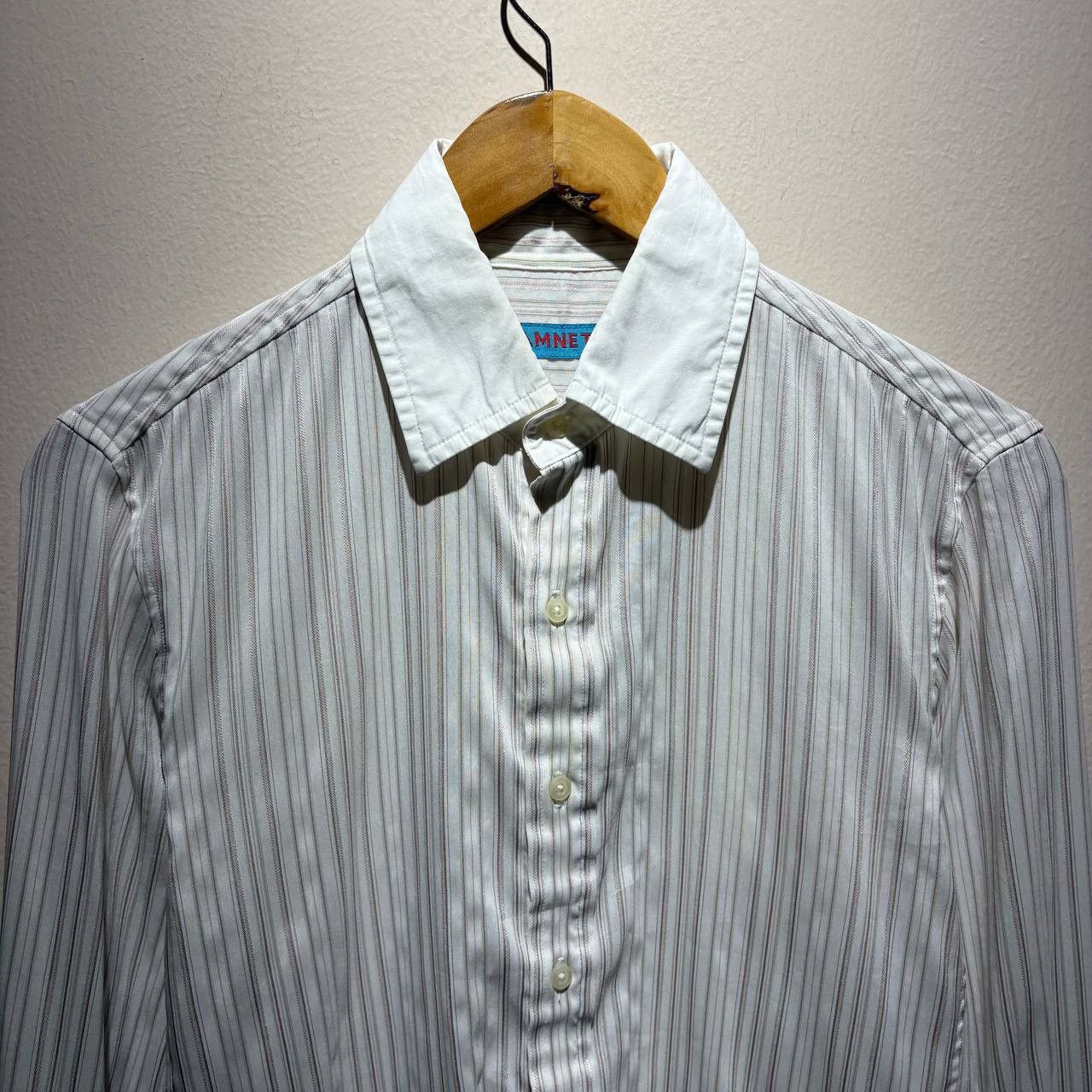 Katharine Hamnett London Katherine Hamnett Pink Striped White Collar Button Up Shirt Size US M / EU 48-50 / 2 - 3 Thumbnail