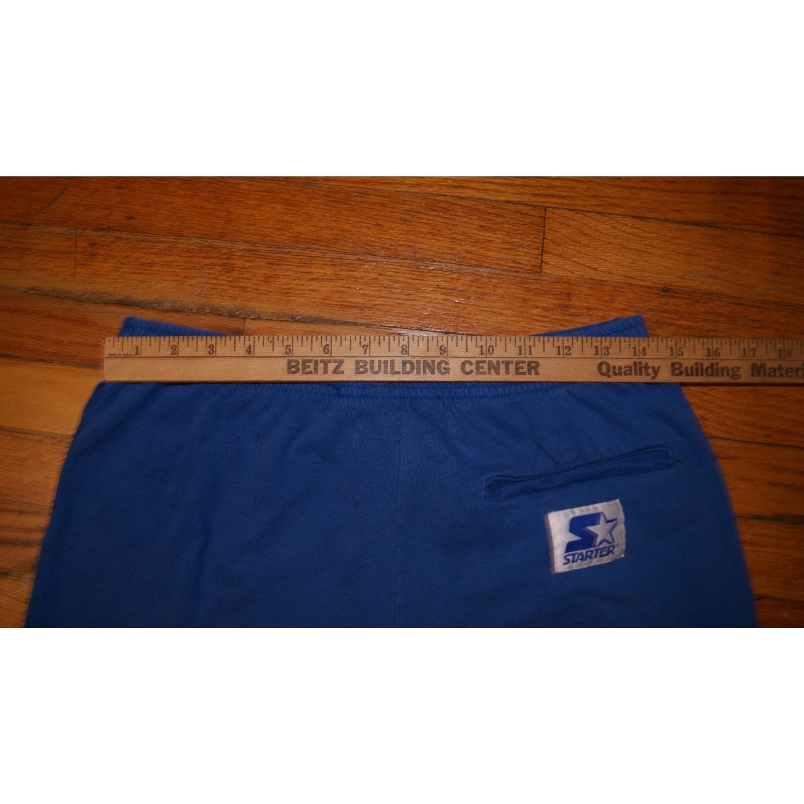 Starter VTG STARTER Blue Small Sweat Shorts USA Made Drawstring RARE Size US 30 / EU 46 - 8 Thumbnail