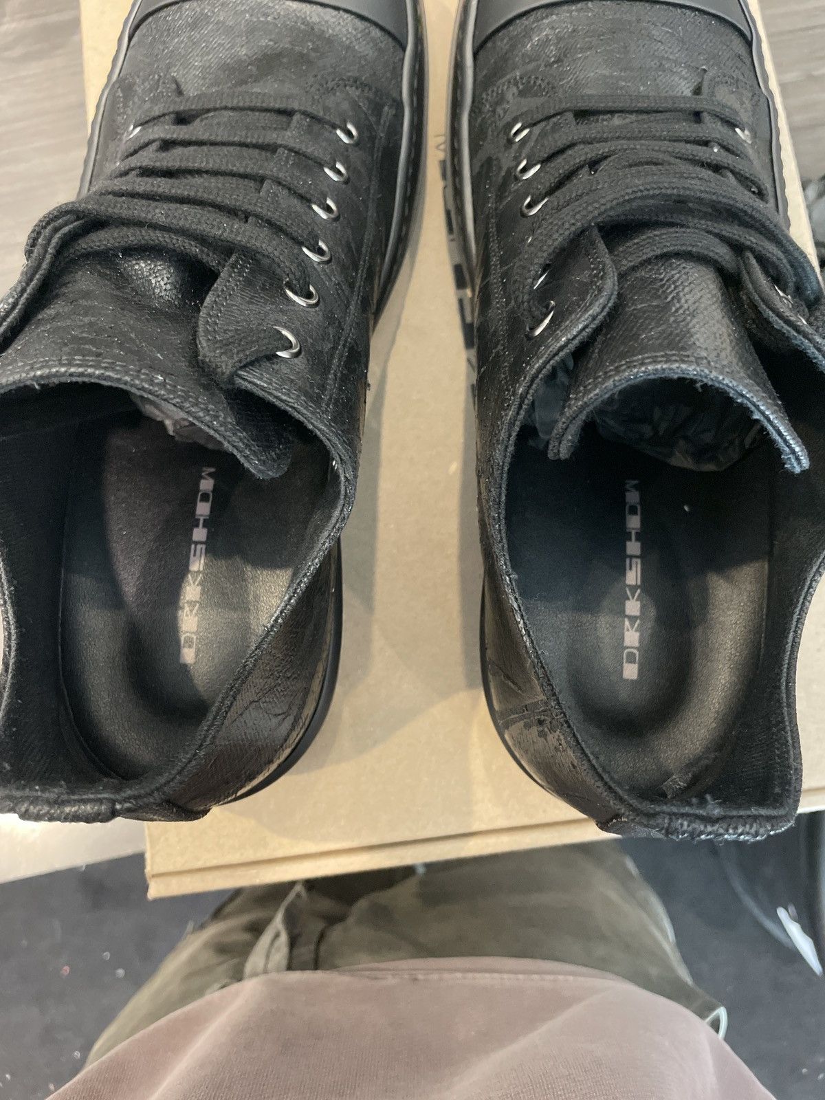 Rick Owens Drkshdw Rick Owens DRKSHDW Porterville Triple Black 11 Size US 11 / EU 44 - 4 Thumbnail
