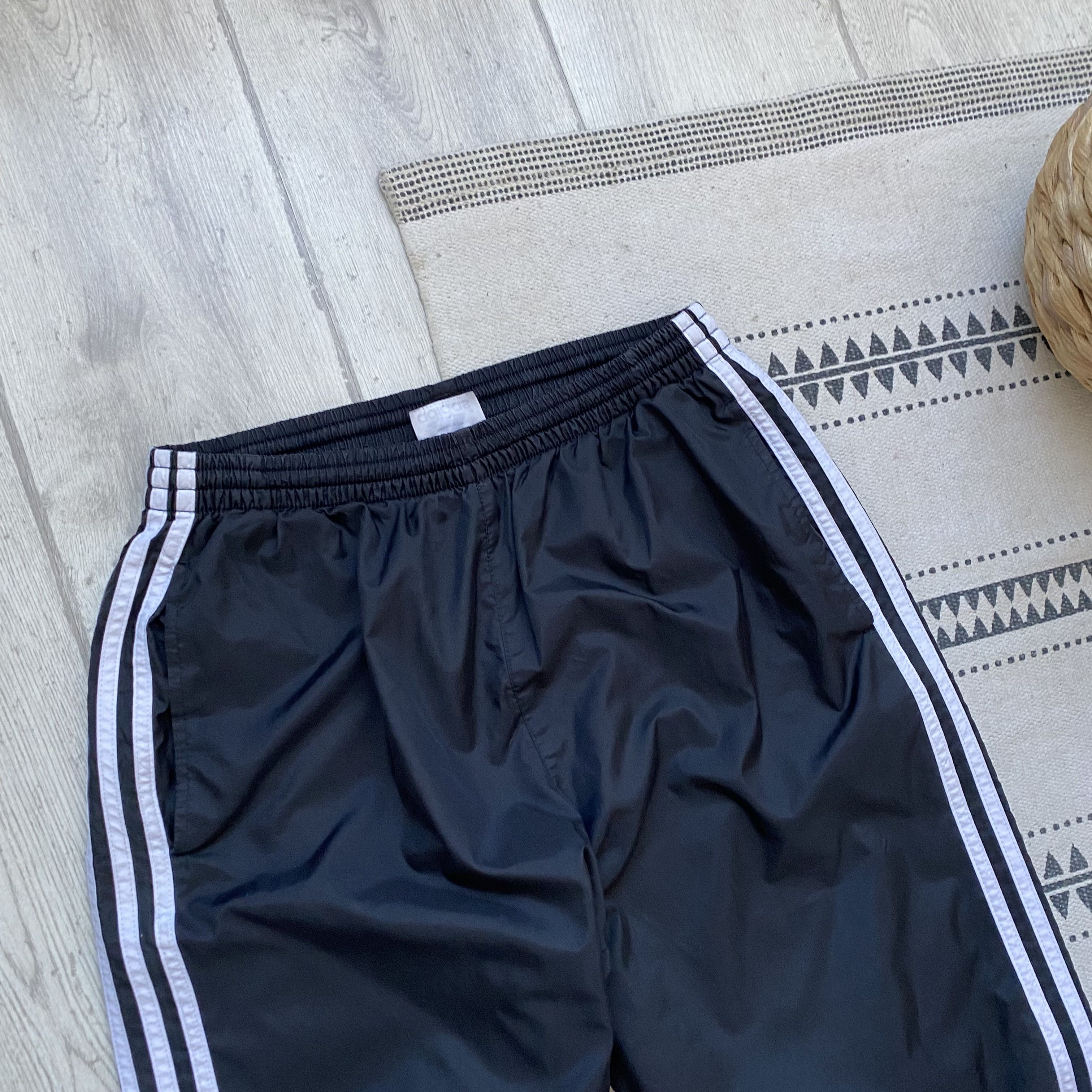 Adidas ⚫️ Vintage 90s Adidas Nylon track Pants Retro Drill Size US 32 / EU 48 - 3 Thumbnail
