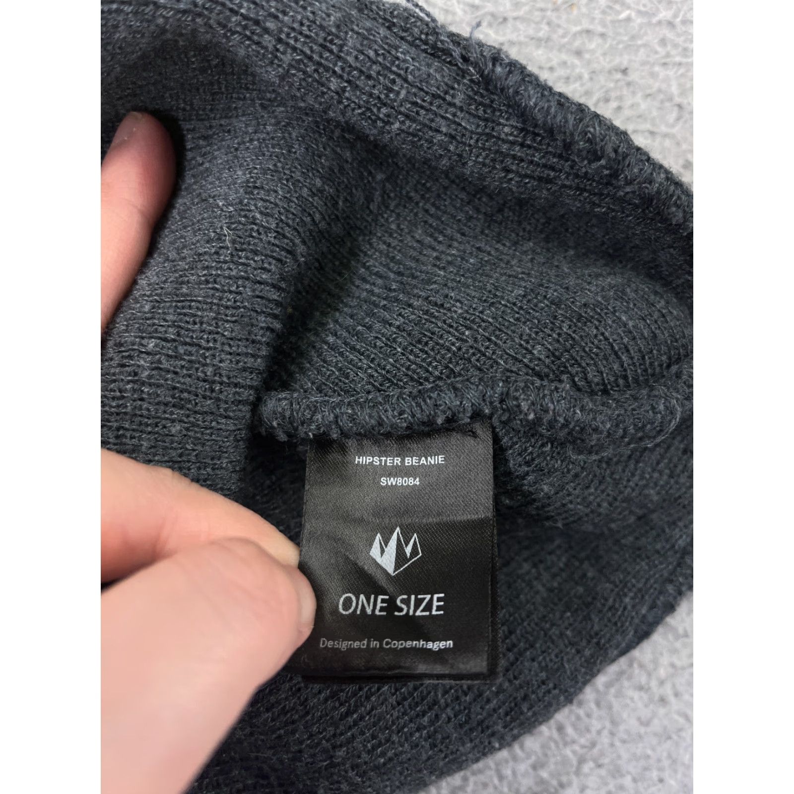 Vintage State Of Wow Beanie Adult One Size Gray Knit Acrylic Hat / Beanie Mens Skate Logo Knit Hat Size ONE SIZE - 6 Thumbnail
