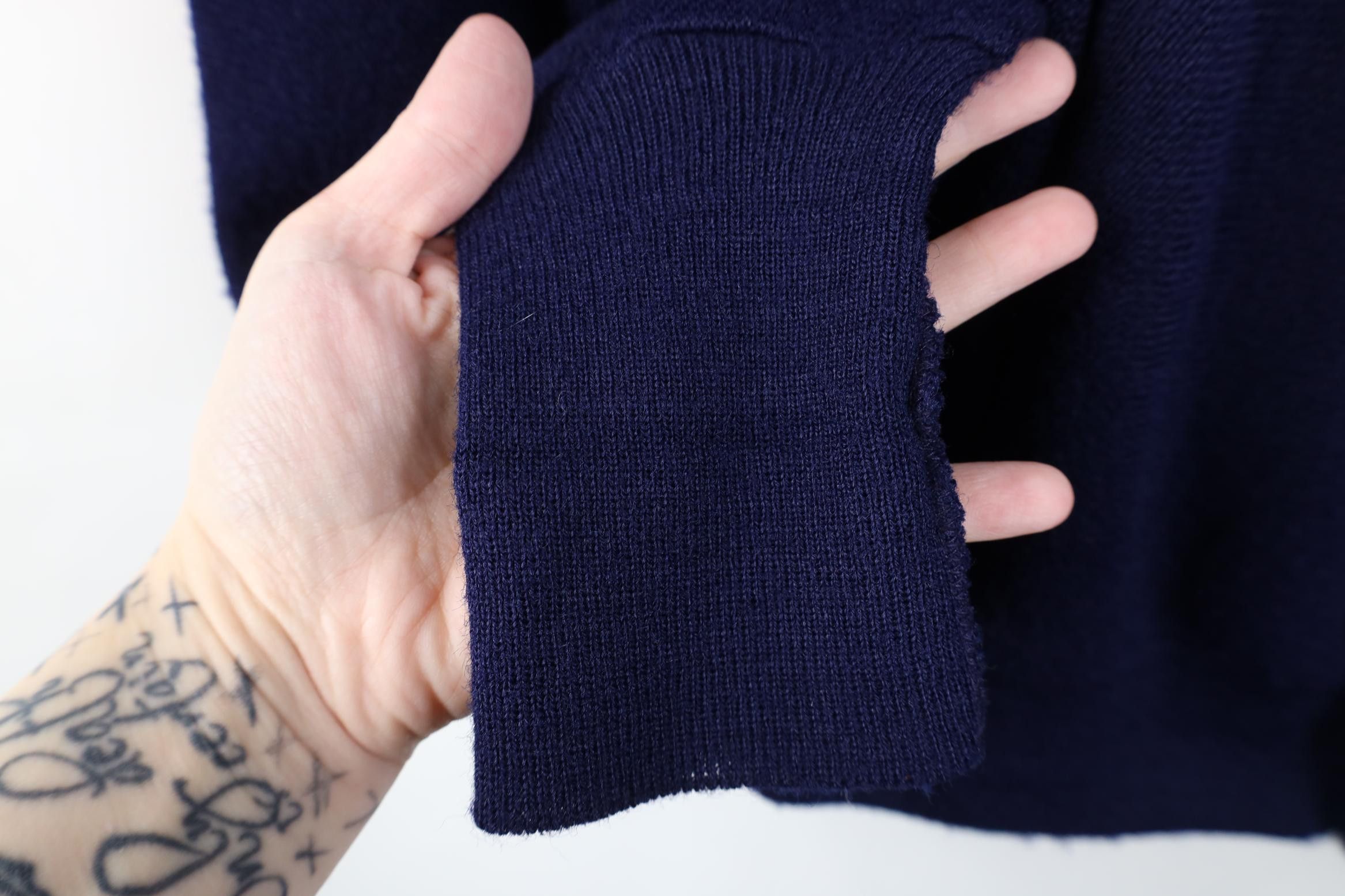Izod Vintage 80s Izod Lacoste Knit Cardigan Sweater Navy Blue Size US M / EU 48-50 / 2 - 7 Thumbnail