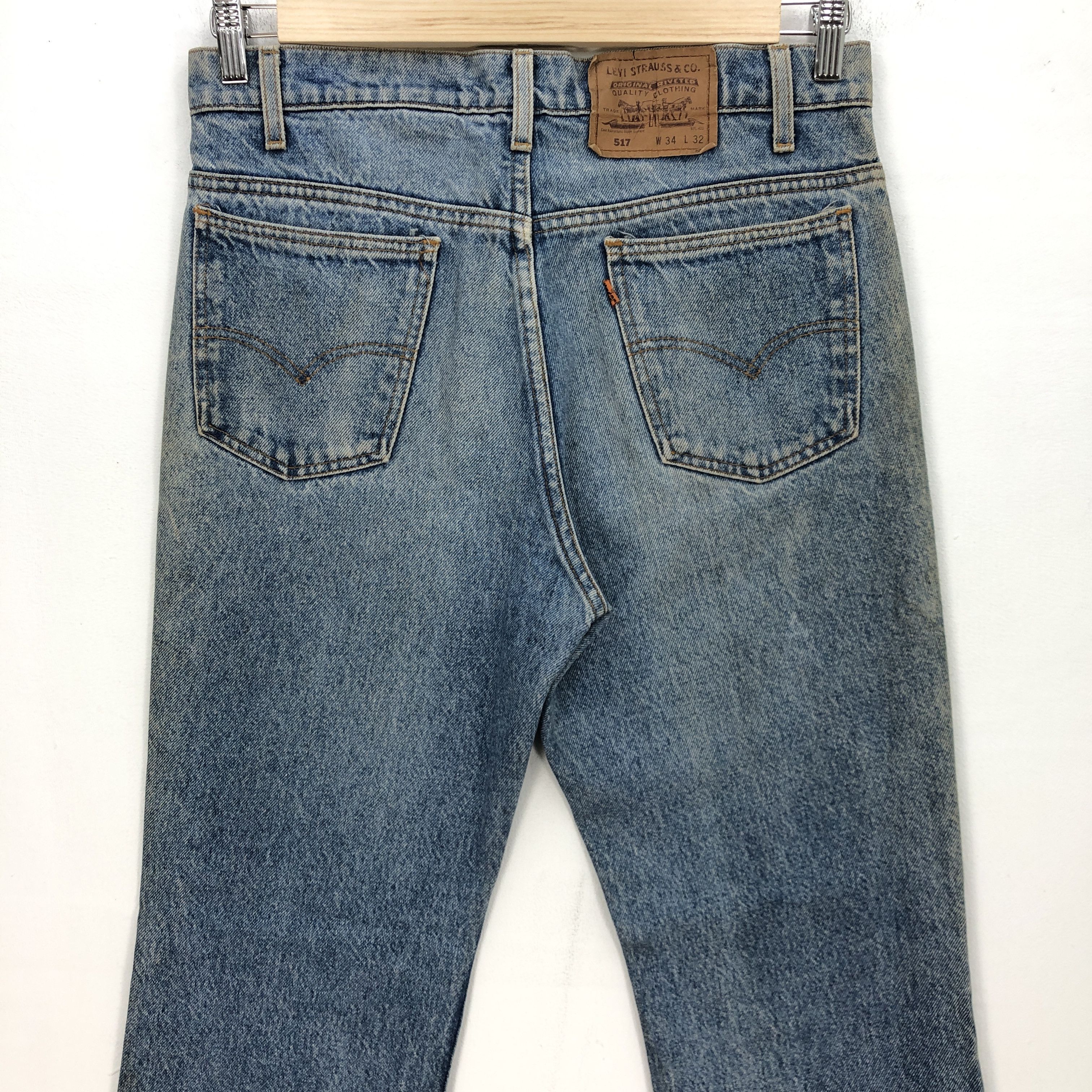 Levi's Vintage Levis 517 Flare Jeans Levi's Faded Light Wash Denim Size US 32 / EU 48 - 4 Thumbnail