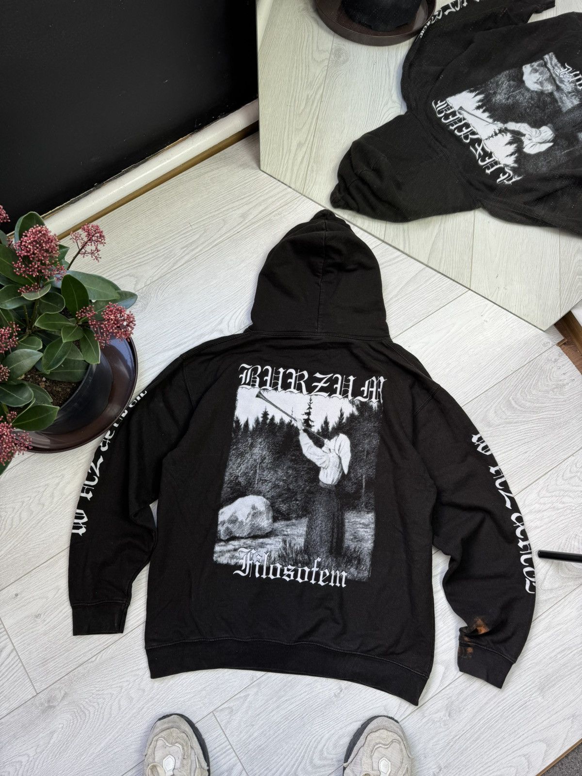 Band Tees Burzum Vintage Black Metal Band Zip Hoodie Rare 90s Det Som Size US L / EU 52-54 / 3 - 1 Thumbnail