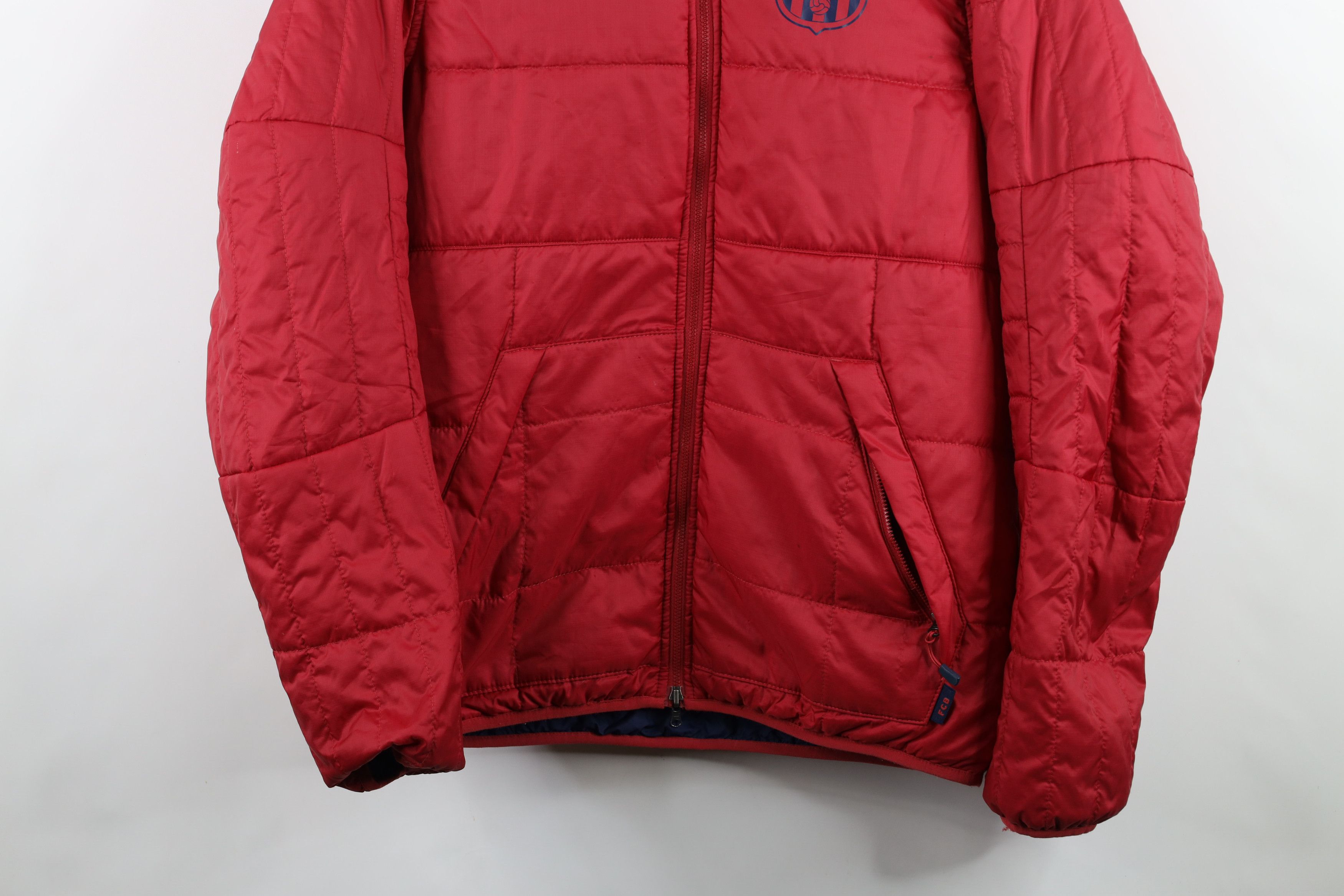 Nike × Vintage Vintage Nike Swoosh Reversible FC Barcelona Soccer Jacket Size US S / EU 44-46 / 1 - 3 Thumbnail
