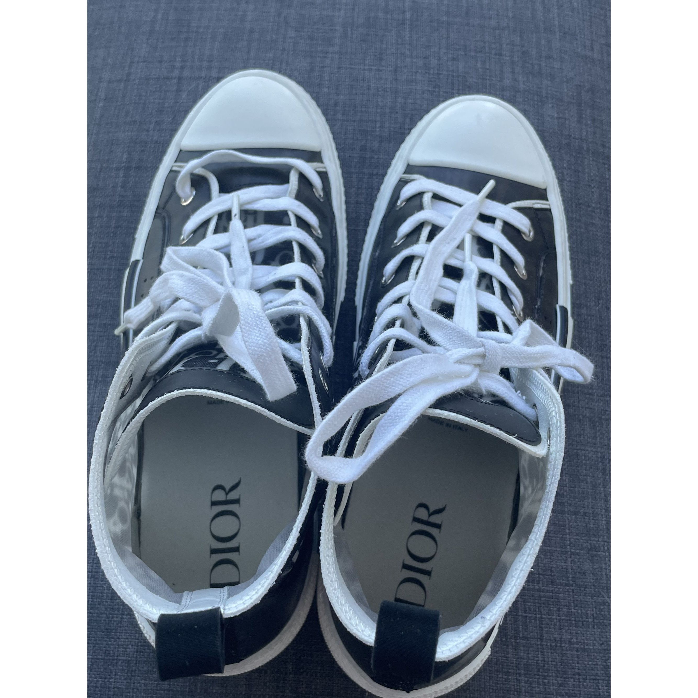 Dior Dior Mens B23 Black & White Oblique High-Top Sneakers Size 4 Size US 8.5 / EU 41-42 - 4 Thumbnail