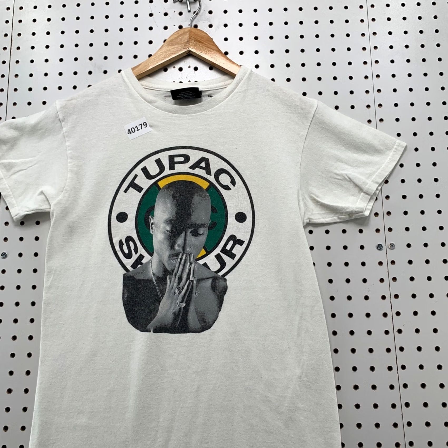 Vintage VINTAGE Cross Colours Tupac Shakur Shirt Mens XS White Hip Hop Graphic Print T-Shirt, 16x25, Short Sleeve, Crew Neck, 90s Mens XS Size US XS / EU 42 / 0 - 5 Thumbnail