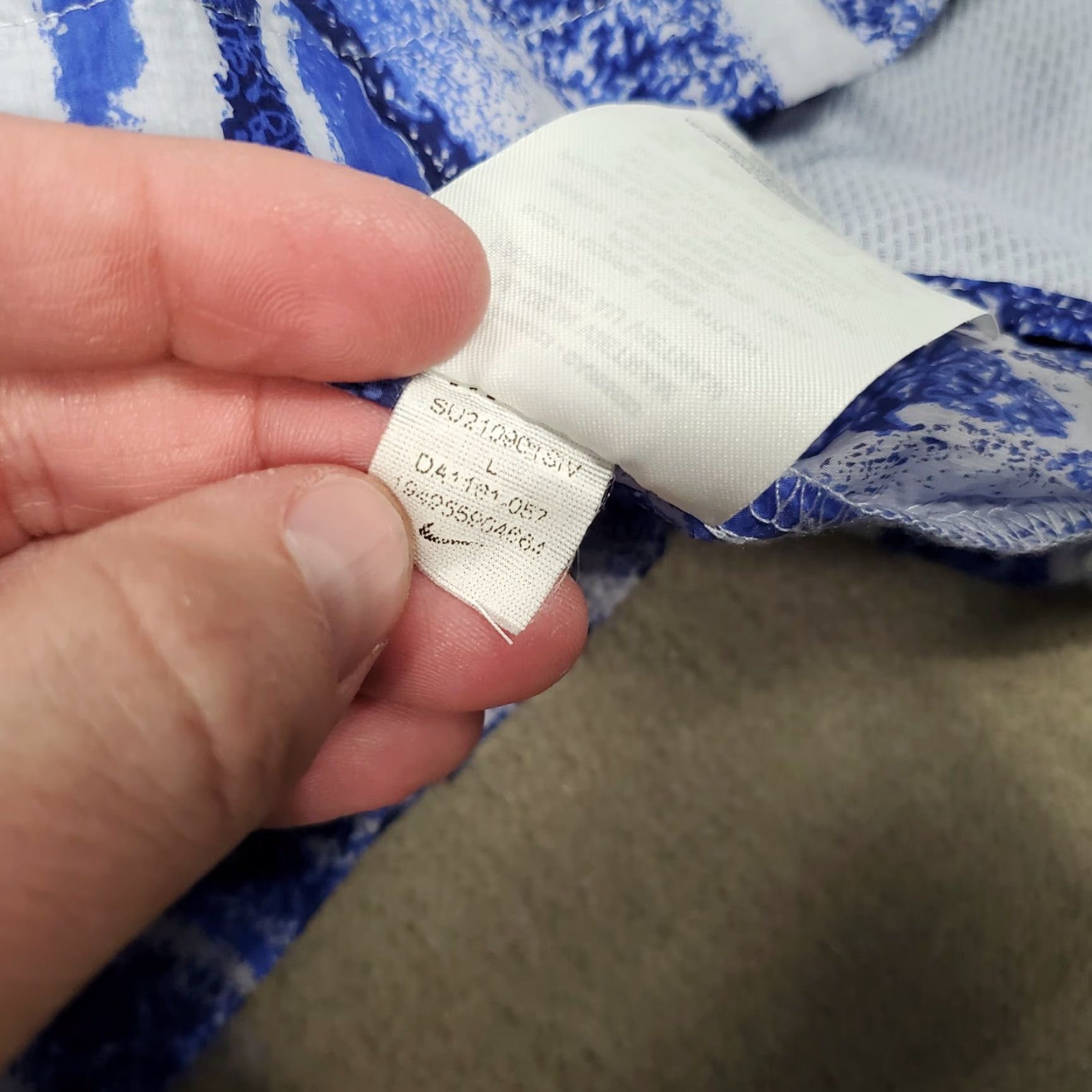 Nike Nike Jacket Mens Large Blue White Windrunner Water Repellent Wild PRDA1161 057 Size US L / EU 52-54 / 3 - 7 Thumbnail