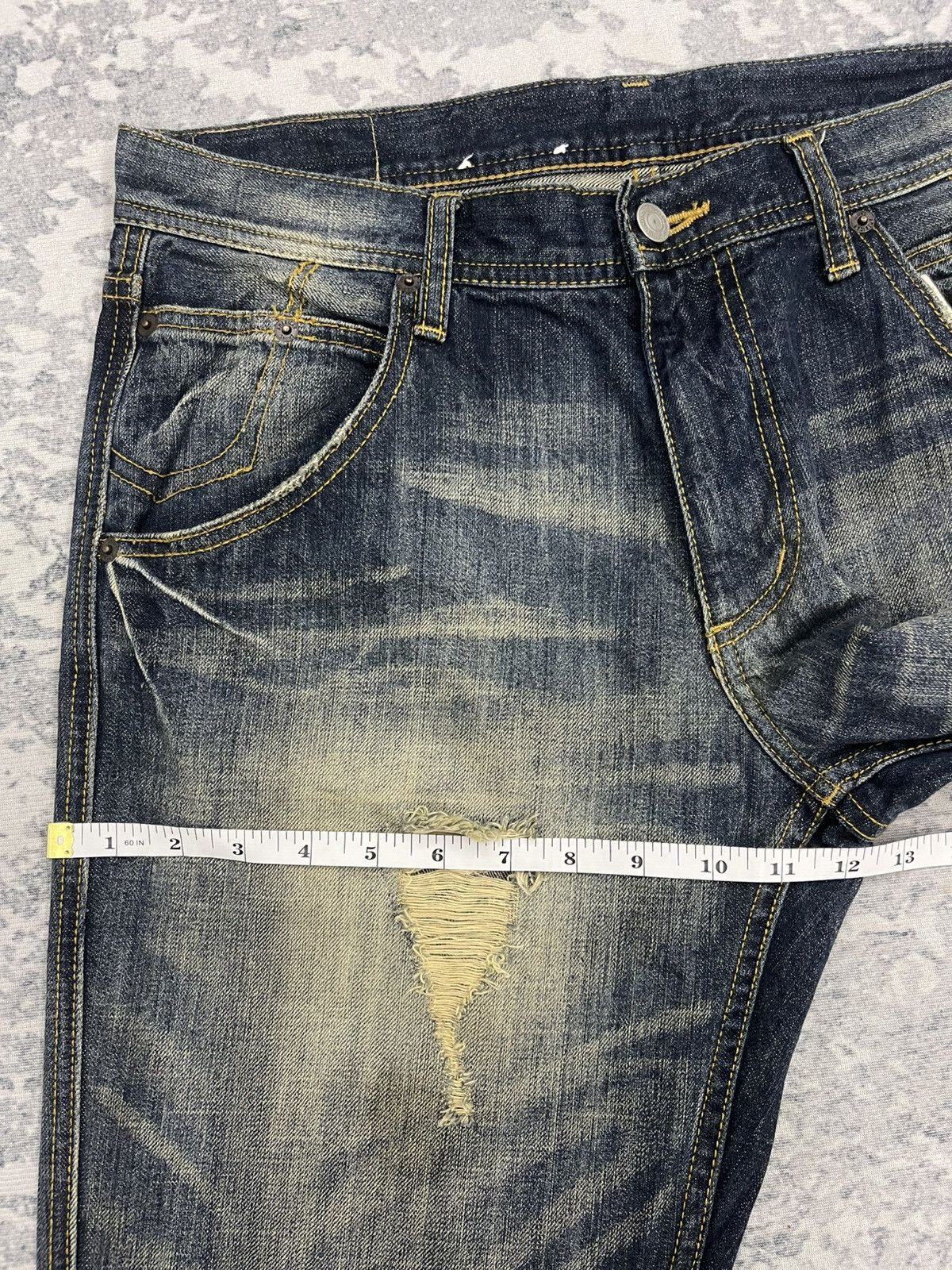 Smith's American Smiths American Ripped Denim Jeans Size US 33 - 18 Thumbnail