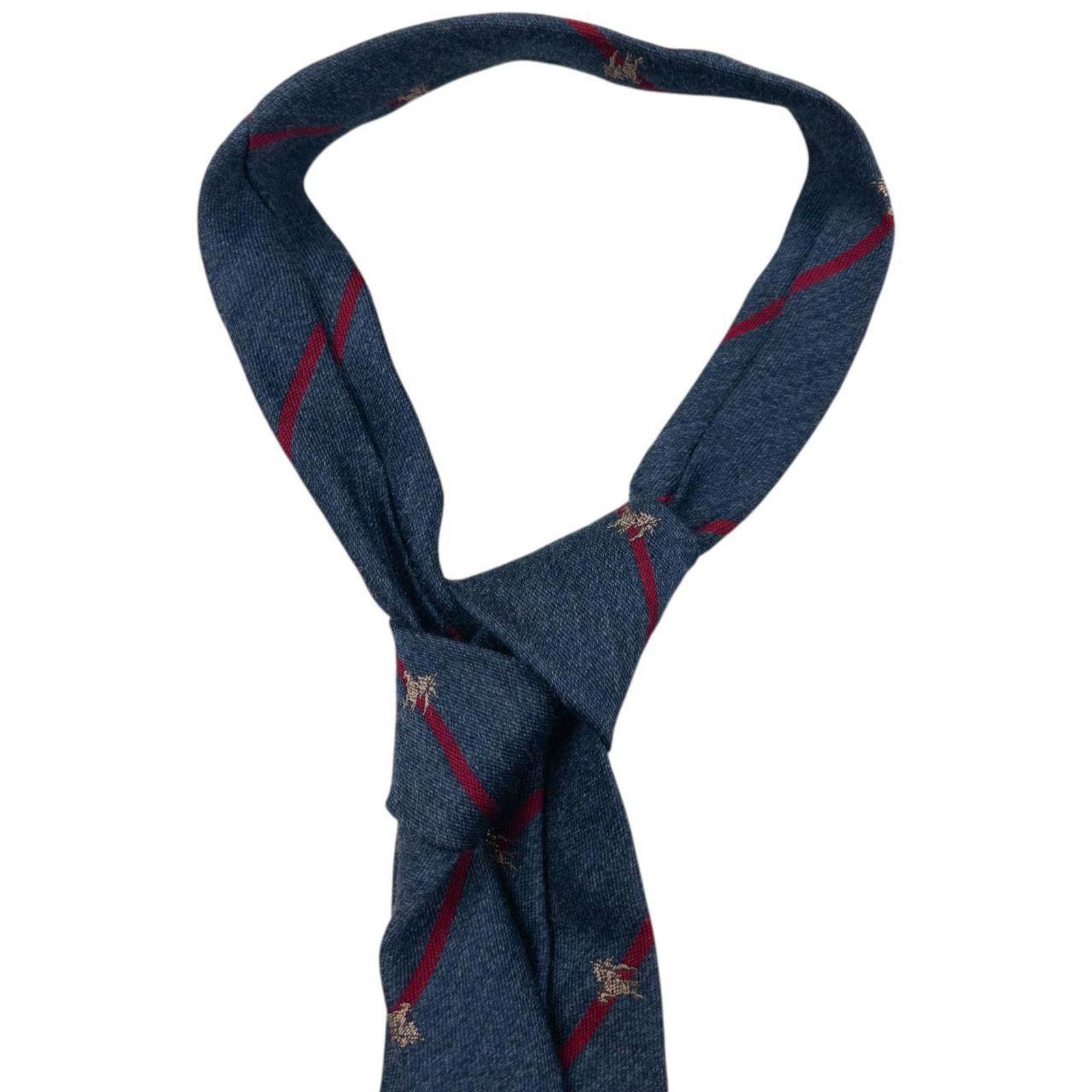 Burberry Vintage 90s Burberry Striped Monogram Silk Tie Size ONE SIZE - 3 Thumbnail
