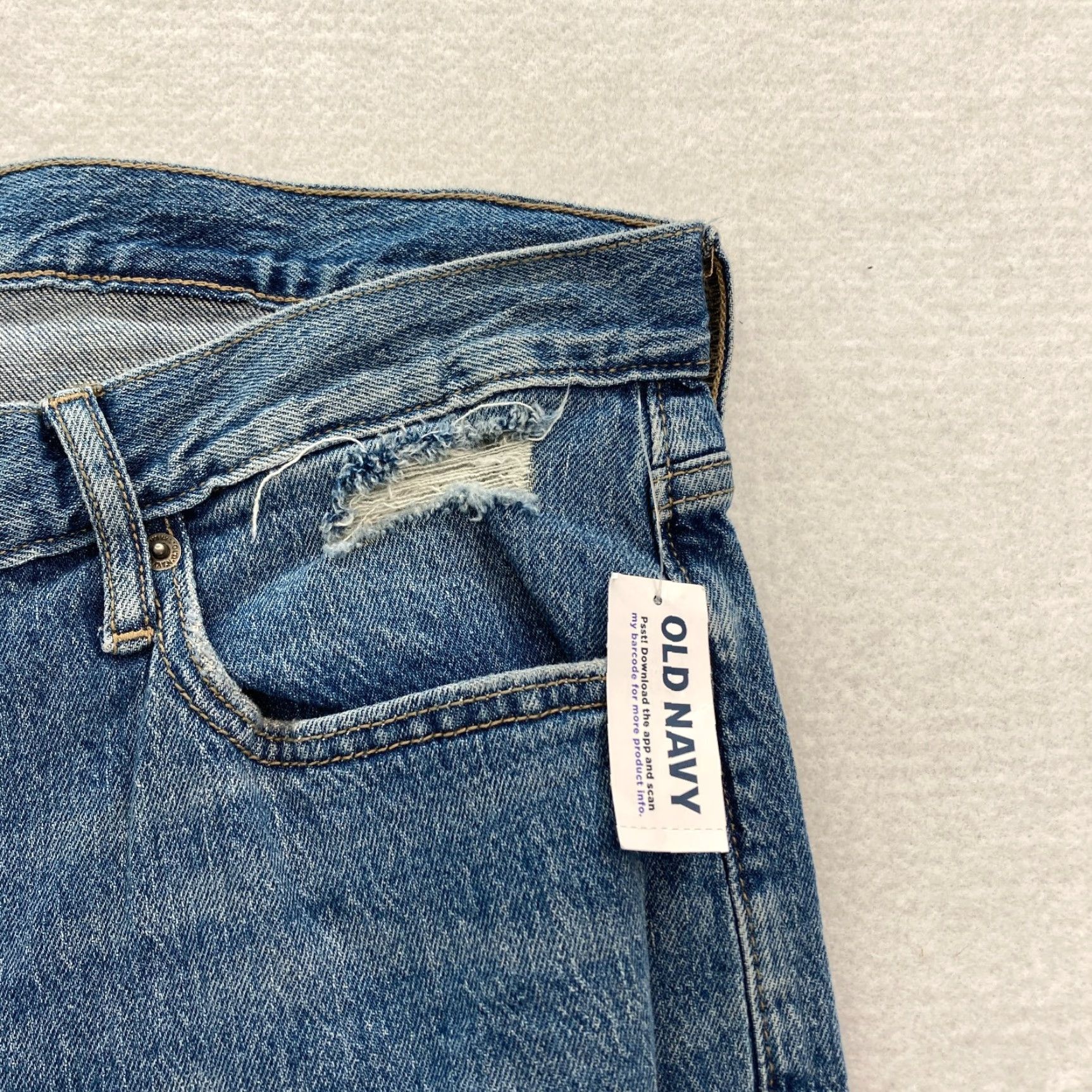 Old Navy Old Navy Jeans Mens 36x30 Straight Leg Medium Wash Blue Stretch Denim Pants NWT Size US 36 / EU 52 - 5 Thumbnail