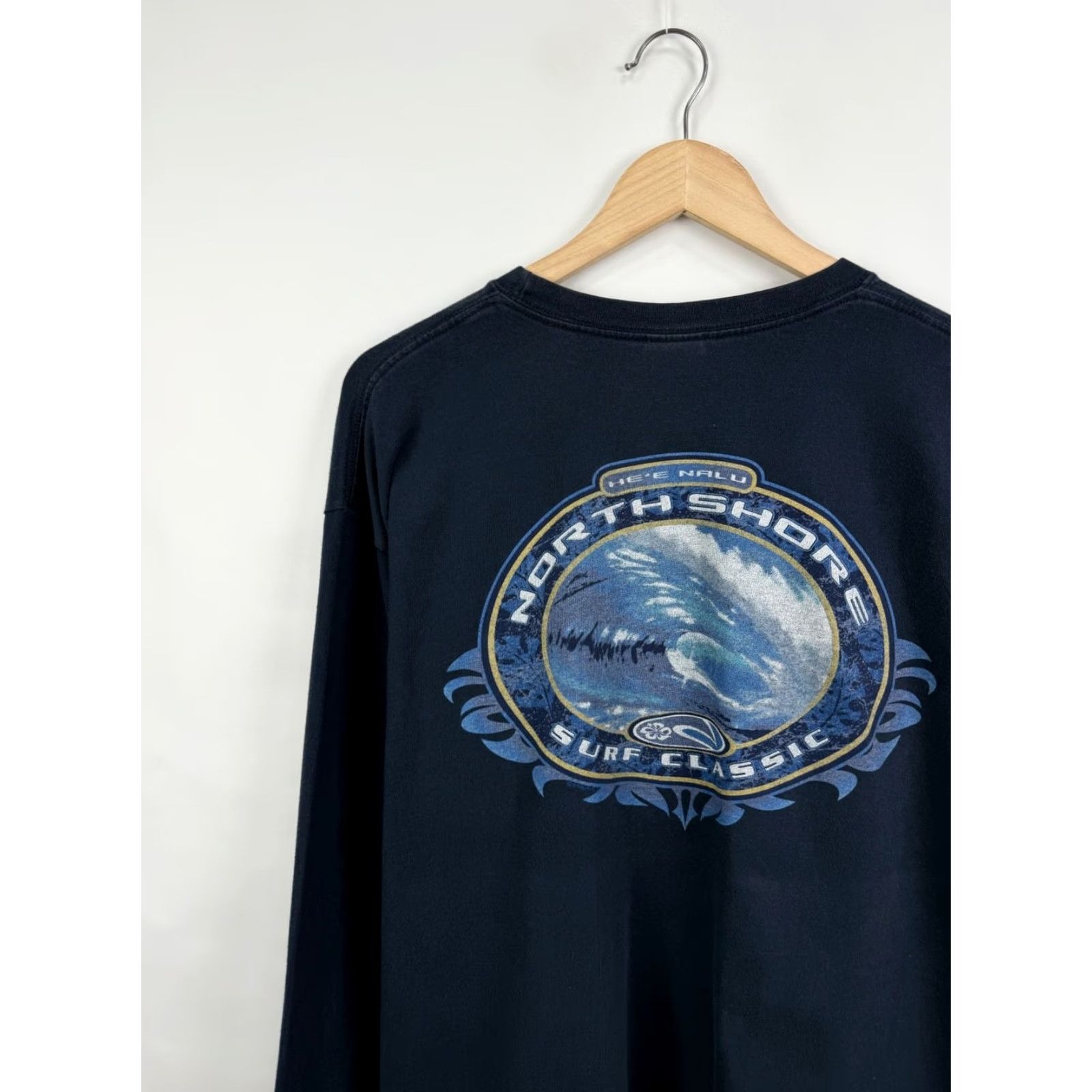 Vintage VINTAGE Crazy Shirts North Shore Surf Classic Hawaii Aloha Long Sleeve XL Dark Blue 90s Mens Shirt Size US XL / EU 56 / 4 - 3 Thumbnail