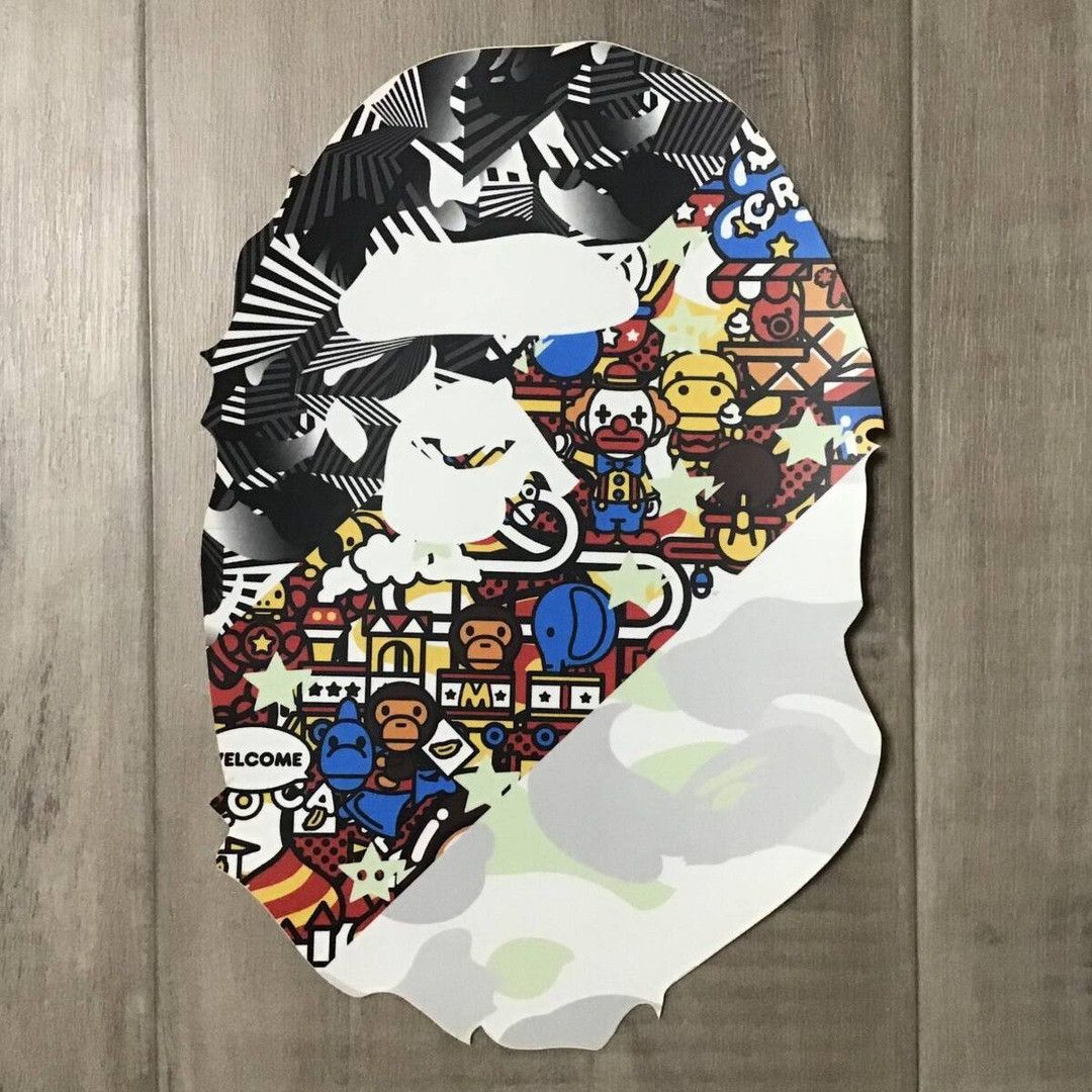 Bape BAPE CAMO APE HEAD Sticker a bathing ape NIGO Milo Size ONE SIZE - 1 Thumbnail