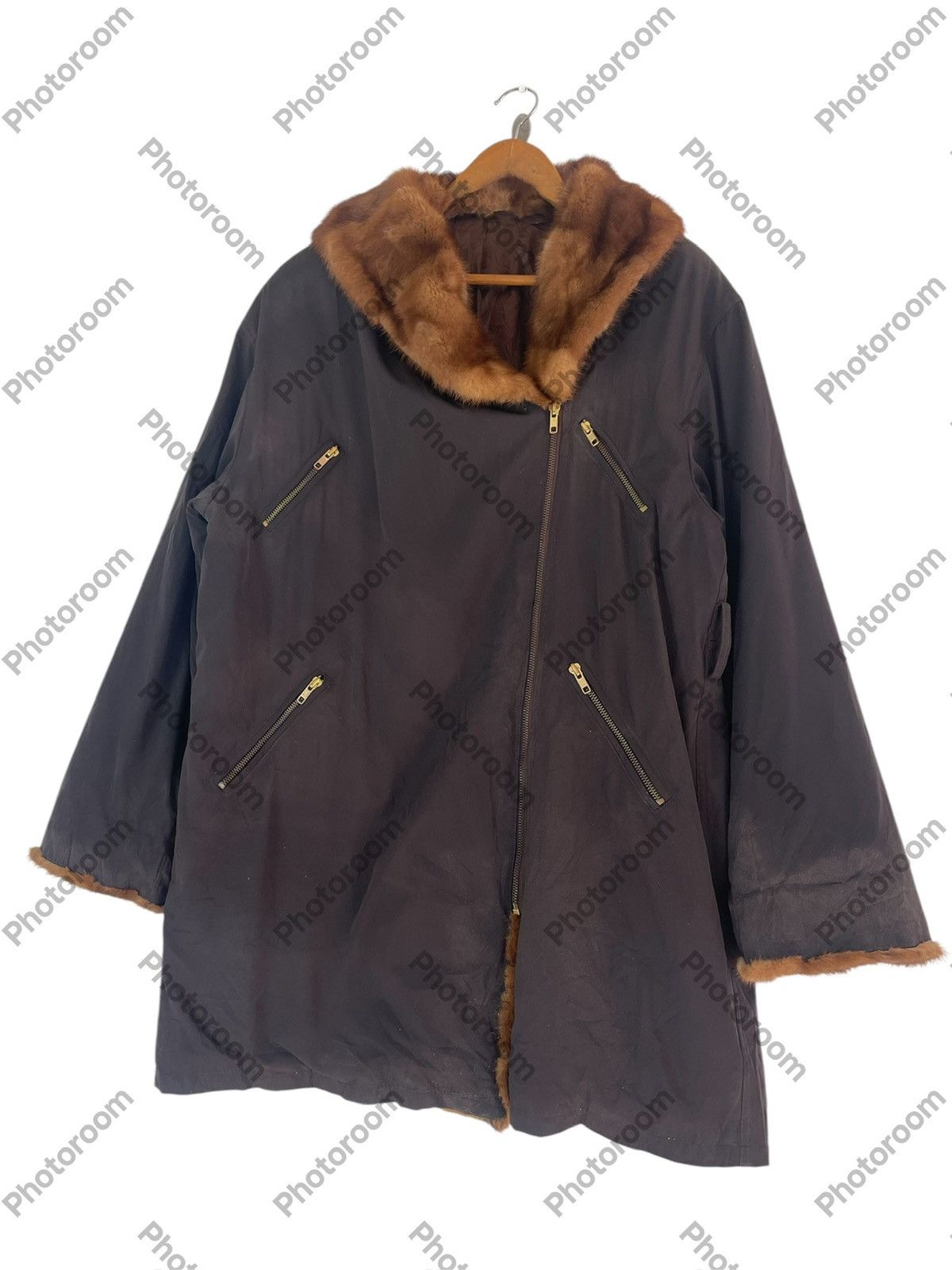 Vintage MINK FUR HEAVY JACKET Size US L / EU 52-54 / 3 - 4 Thumbnail