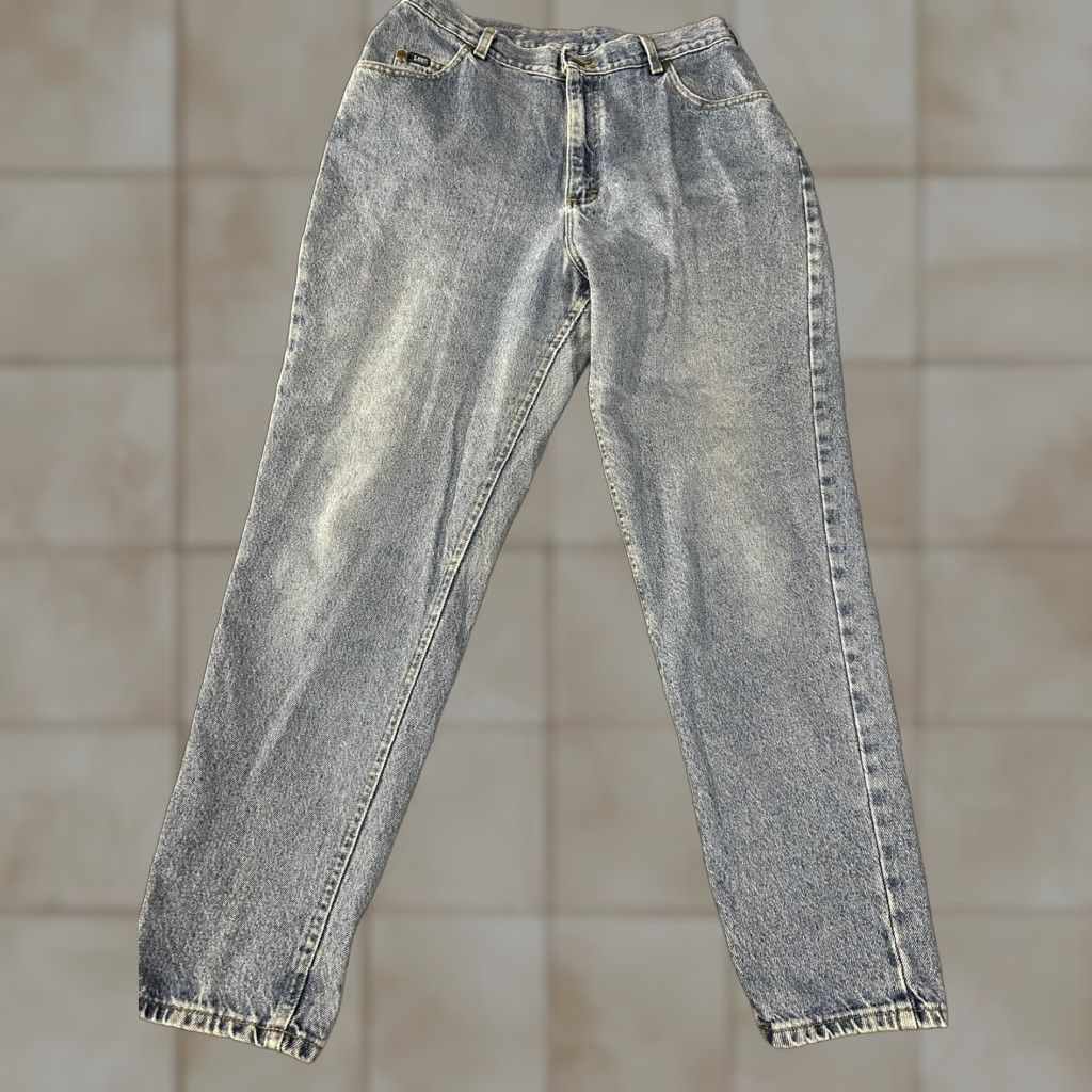 Lee VINTAGE Lee Jeans Womens Medium Blue High Rise Tapered Leg Mom Denim 90s Size 24" / US 00 / IT 34 - 1 Thumbnail