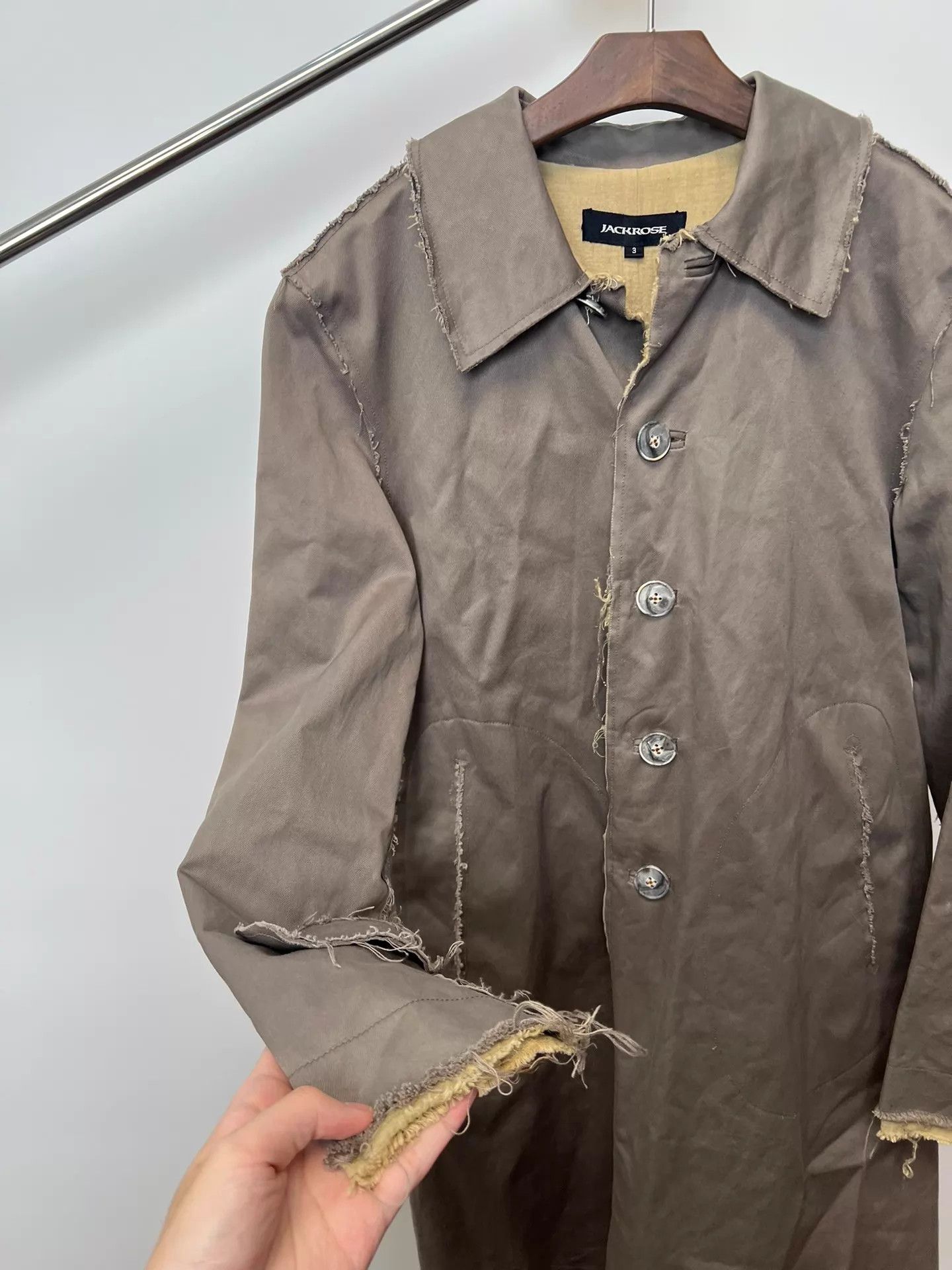 JACKROSE jackrose vintage distressed fringe 2-layer coat Size US L / EU 52-54 / 3 - 4 Thumbnail