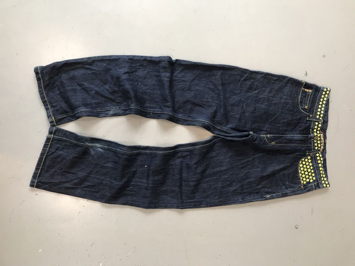 Vintage crazy money talks embroidered denim