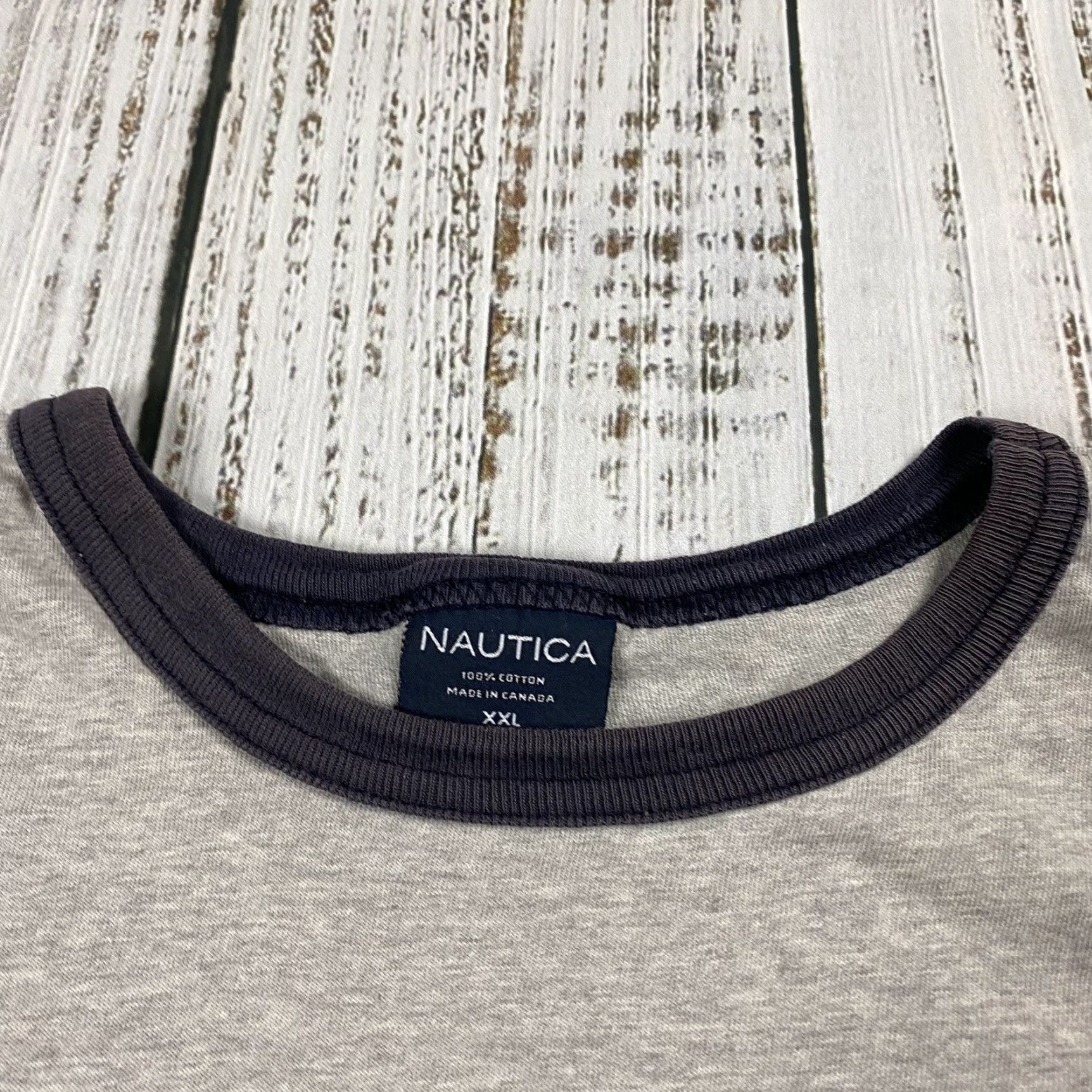 Nautica VTG Nautica Shirt T-Shirt Mens 2XL Gray Hawaiian Graphic Crew Neck Short Sleeve Vintage 2000s Made in Thailand Mens Regular Fit Size US XXL / EU 58 / 5 - 4 Thumbnail
