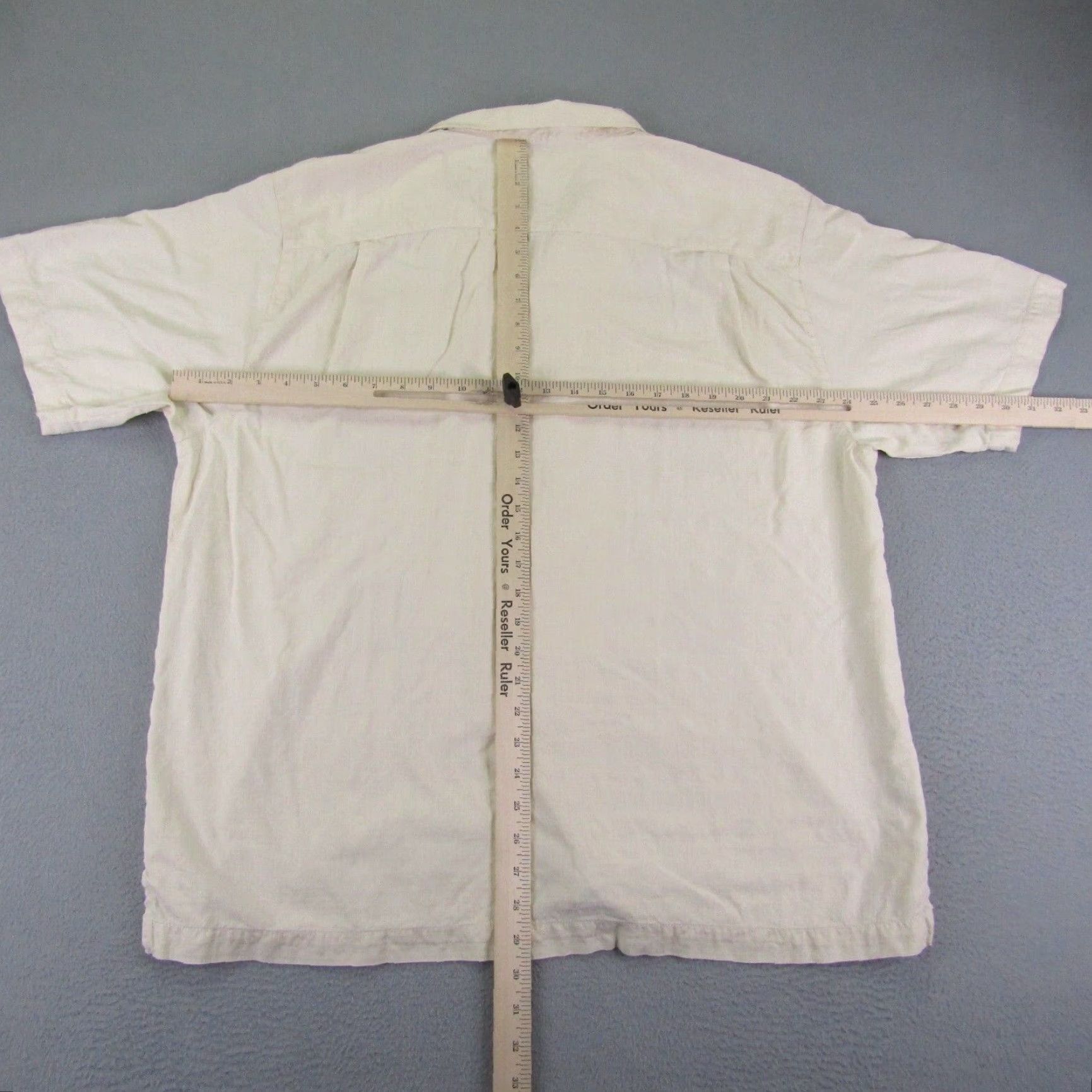 Tommy Bahama VINTAGE Tommy Bahama Shirt Mens XL Beige Silk Button Up Loop Collar Camp Geometric Shirt Size US XL / EU 56 / 4 - 6 Thumbnail