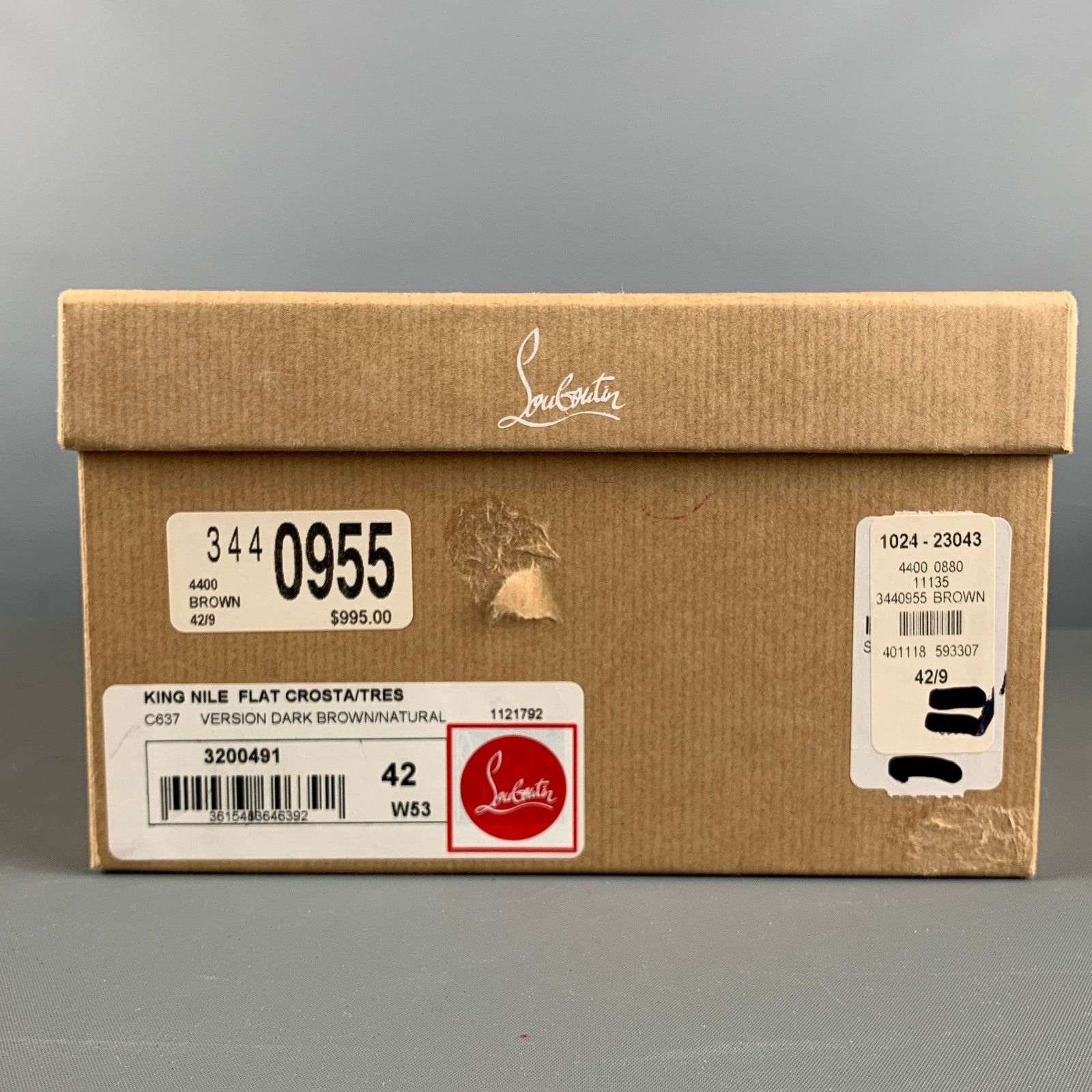 Christian Louboutin CHRISTIAN LOUBOUTIN Brown Beige Mixed Materials Woven Size US 9 / EU 42 - 8 Thumbnail