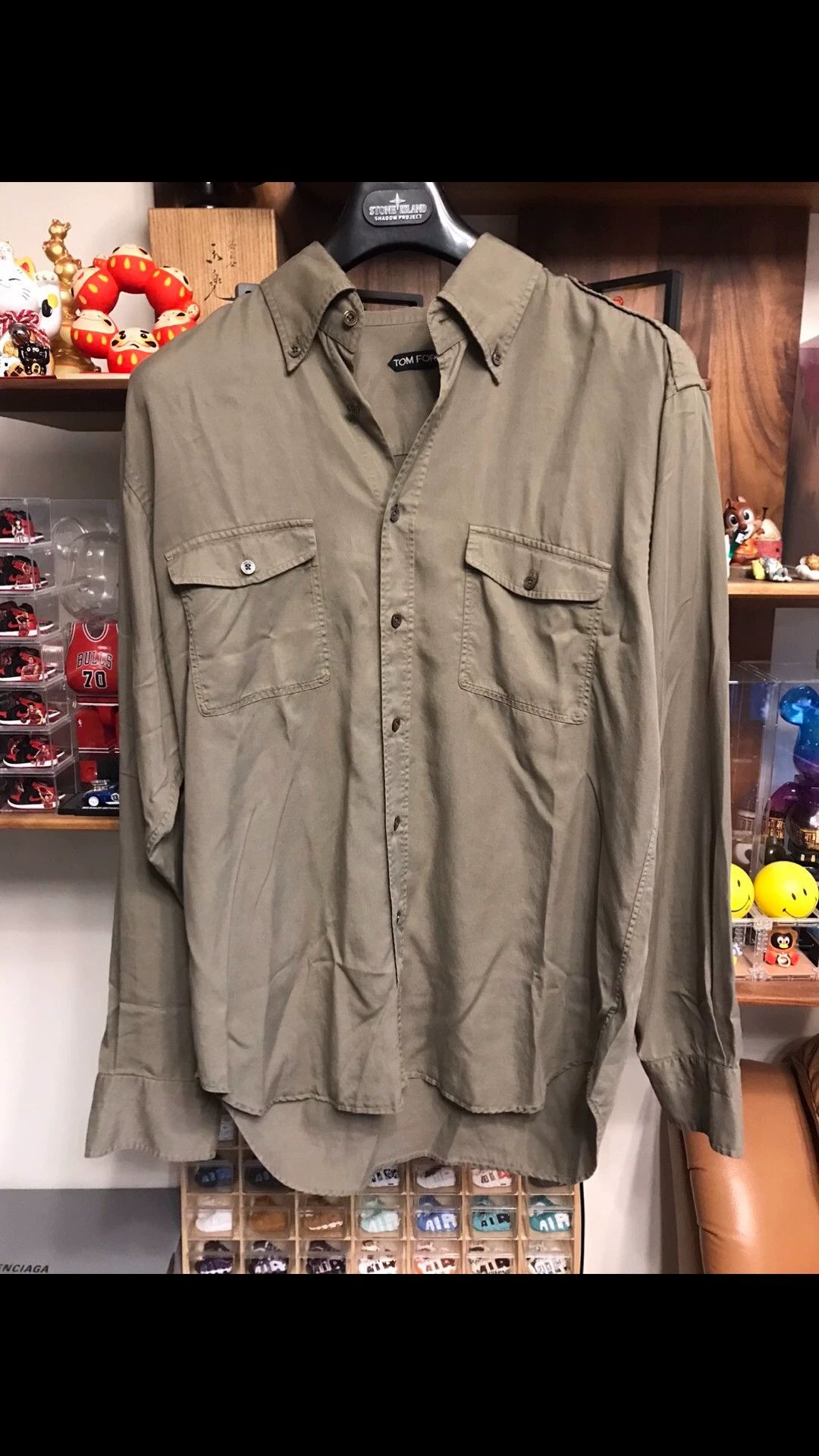 Tom Ford Tom Ford Military Lyocell Shirt 42 Size US XL / EU 56 / 4 - 1 Thumbnail