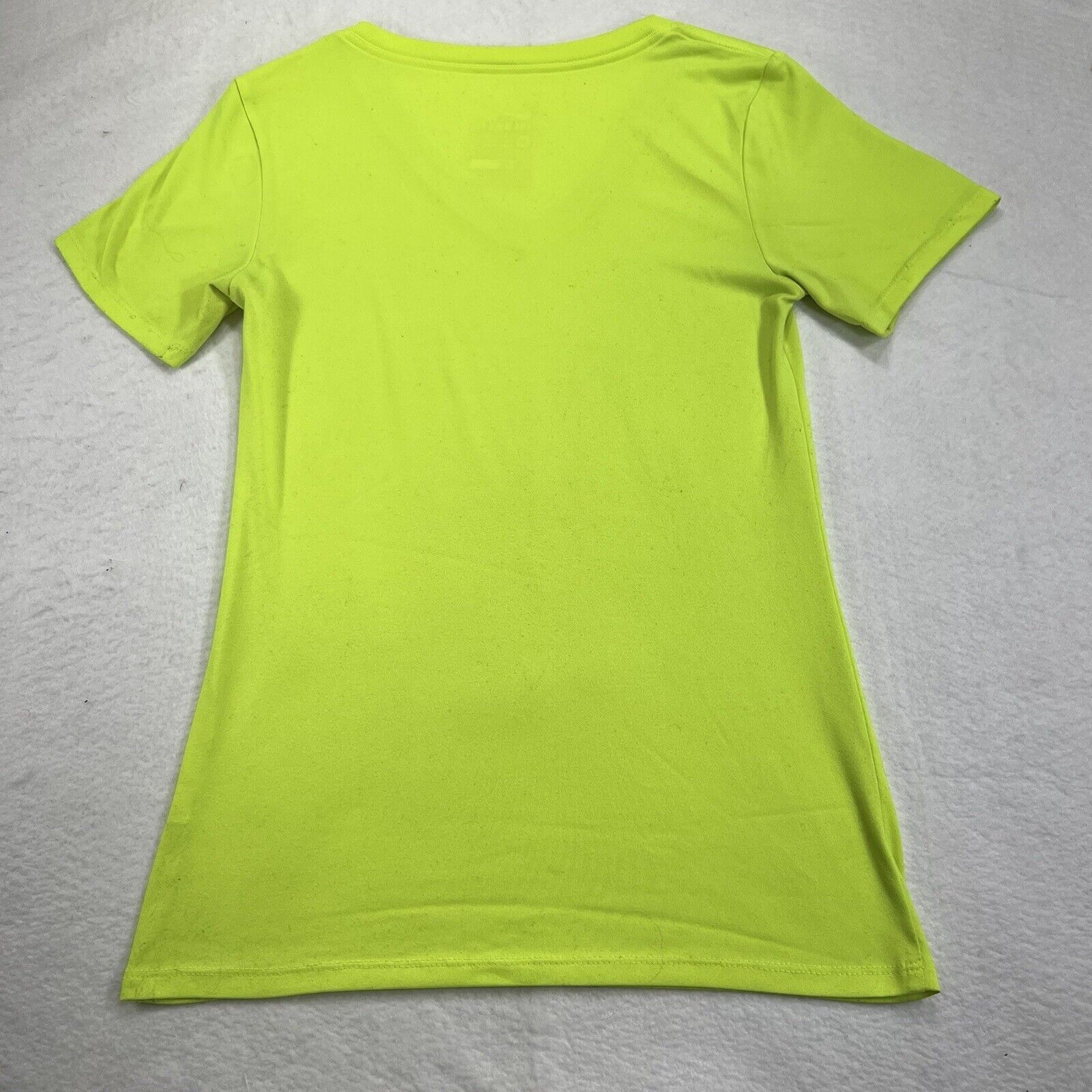 Nike Nike XS Athletic Cut Neon Yellow V Neck Short Sleeve T Shirt Size XS / US 0-2 / IT 36-38 - 9 Thumbnail