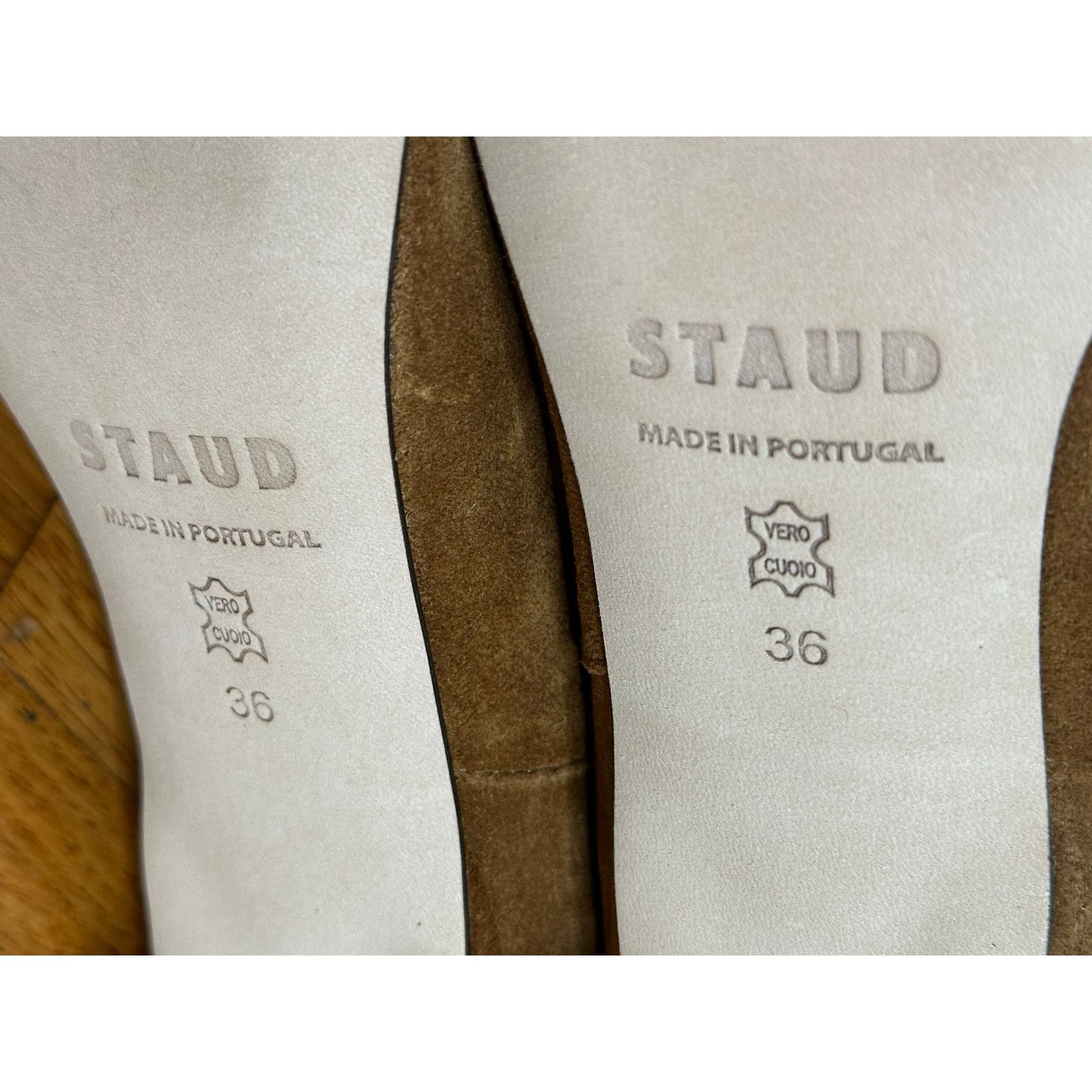 Staud STAUD Western Wally Suede Boots Tan 36 Size US 6 / IT 36 - 6 Thumbnail