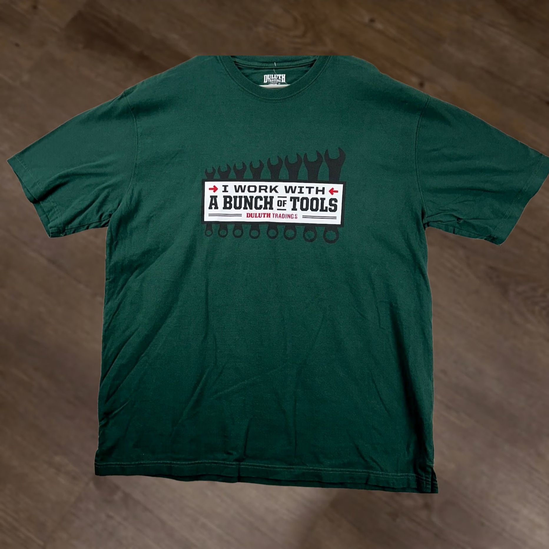 Duluth Trading Company Duluth Trading Co Shirt Adult Large Green Crew Neck T-Shirt 100% Cotton Mens NEW Size US L / EU 52-54 / 3 - 1 Thumbnail