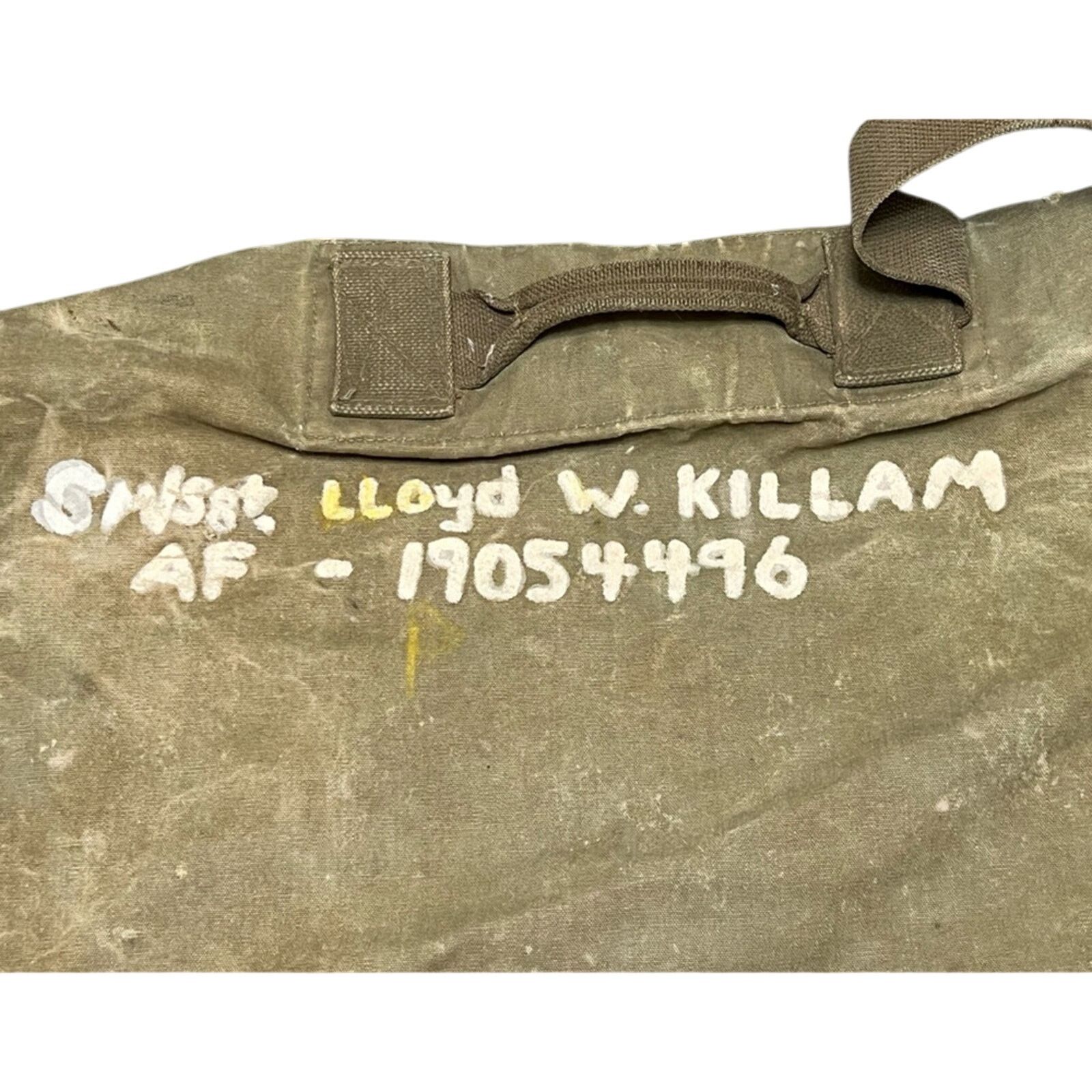 Other Vintage 1940s Air Force Duffle Bag Canvas Senior Sergeant Size ONE SIZE - 3 Thumbnail