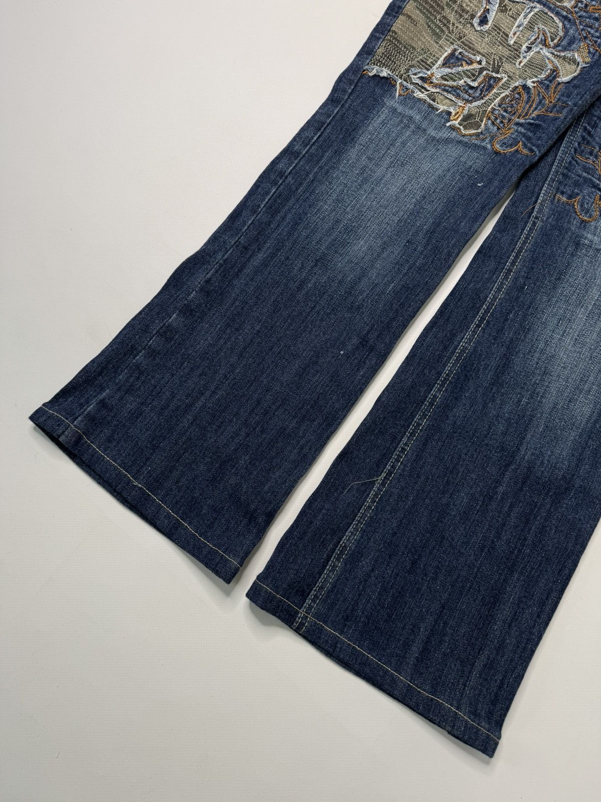 If Six Was Nine Vintage avant garde bootcut flared camo jeans if6was9 sk8 Size US 30 / EU 46 - 4 Thumbnail