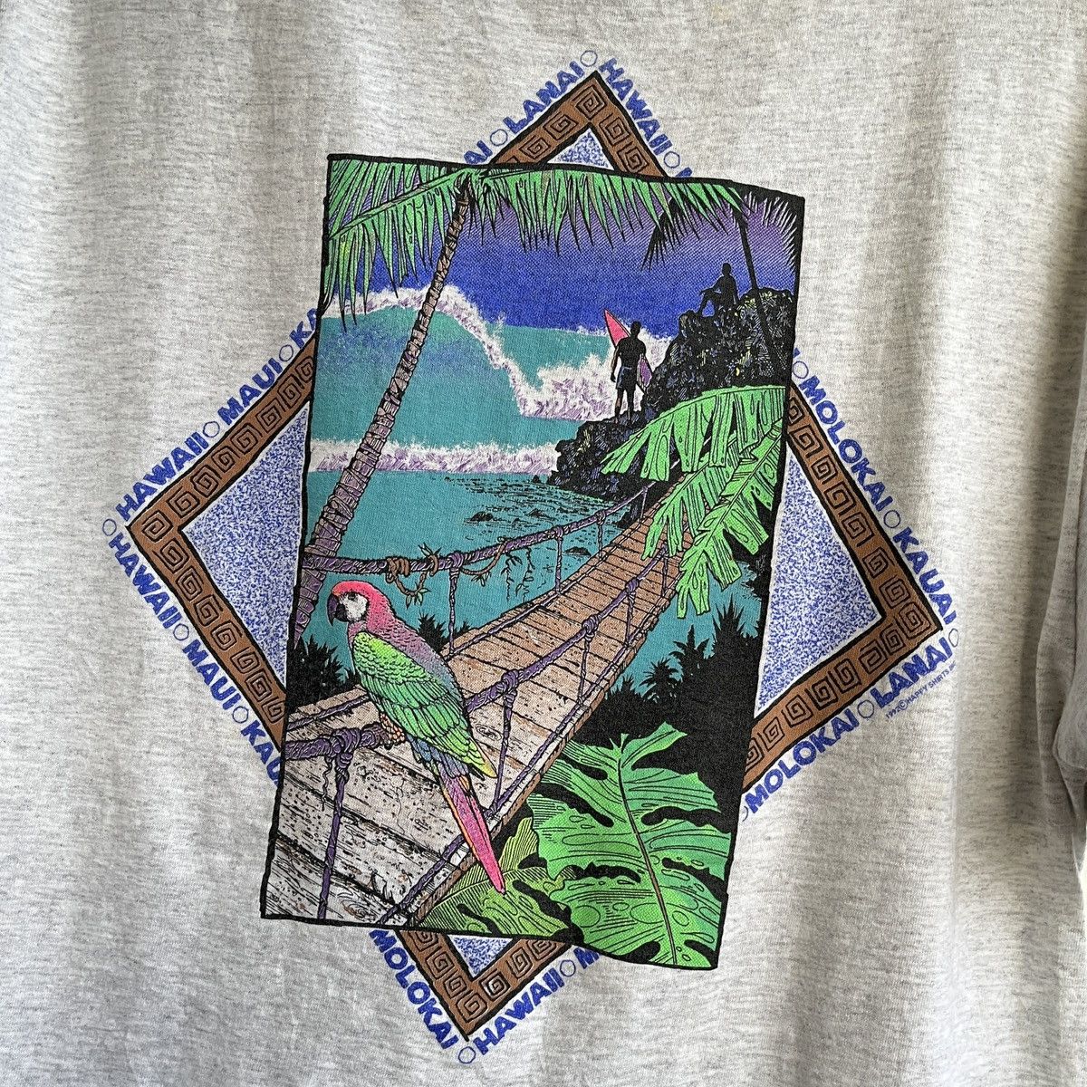 Vintage Real Vintage Hawaii 1992 Happy Shirts Inc Single Stitch Size US L / EU 52-54 / 3 - 11 Thumbnail