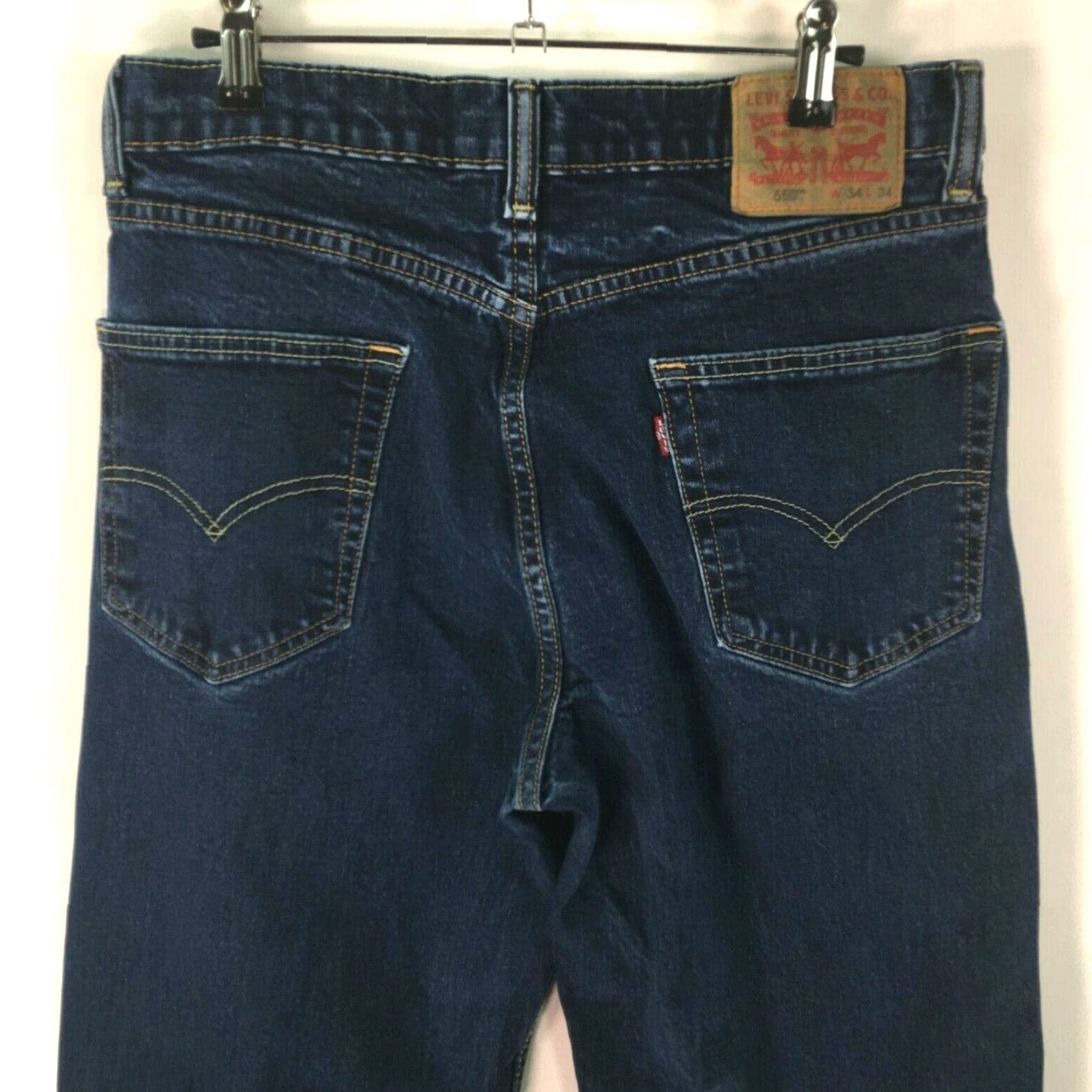 CO Levi Strauss Mens Jeans Denim 34X34 Straight Regular Blue 5-Pocket Zipper Button 32 Inseam Size US 34 / EU 50 - 5 Thumbnail