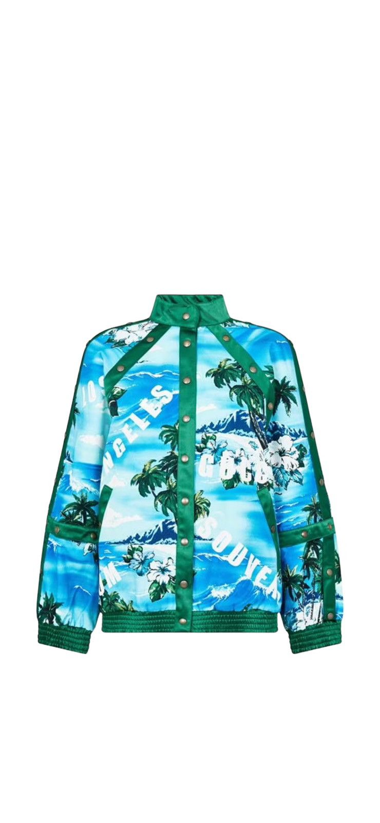 image of Gucci Palm Jacket in Blue, Women's (Size Small)