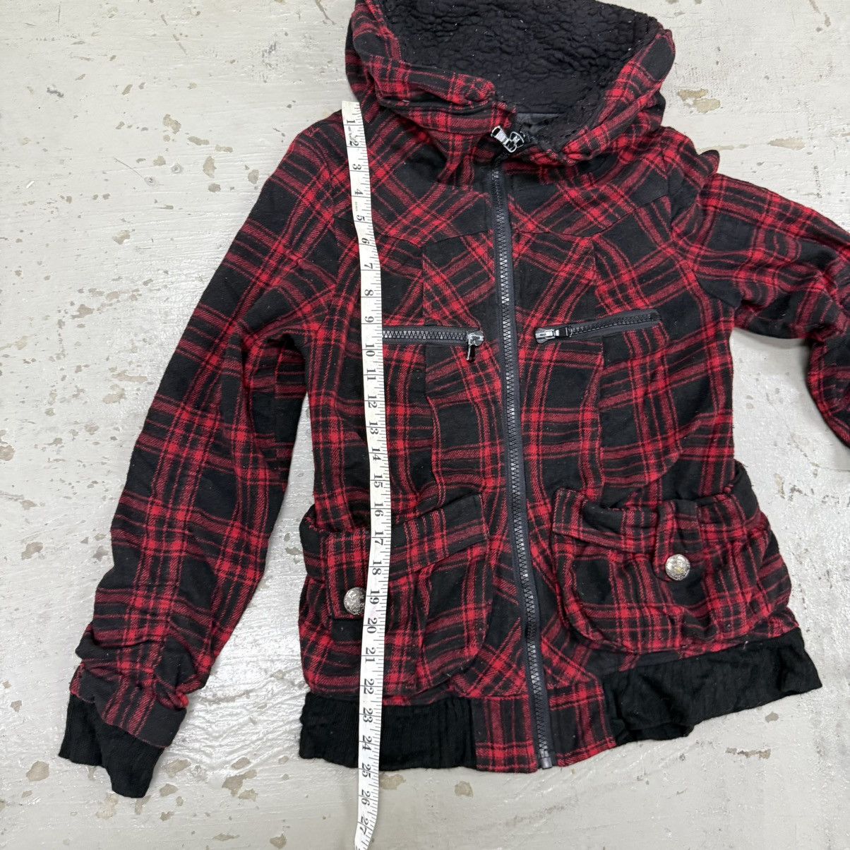 Beauty Beast Seditionaries Punk Gothic Tartan Red Sherpa Shearling Jacket Size US S / EU 44-46 / 1 - 13 Thumbnail