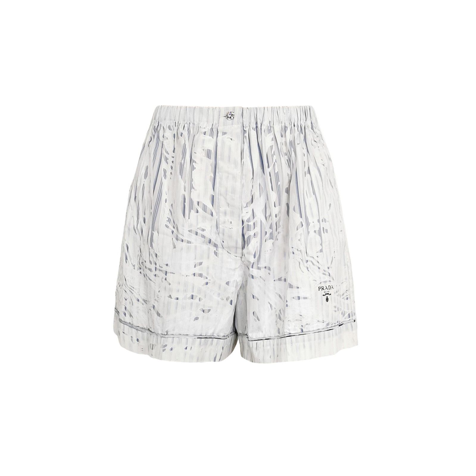 Prada Colorful Logo Cotton Shorts Size 40 0089