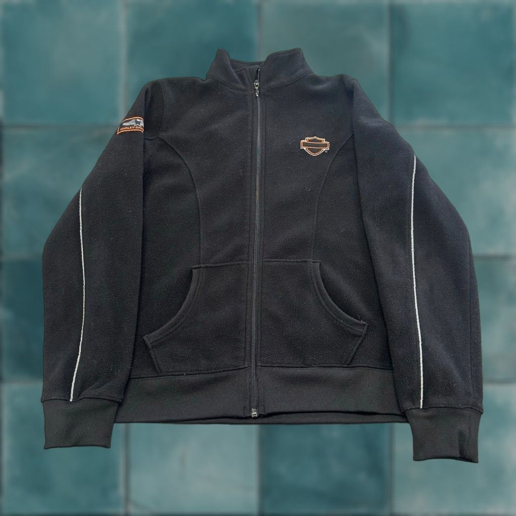 Harley Davidson Harley Davidson Jacket Women M Black Zip Up Biker Fleece Y2k Size M / US 6-8 / IT 42-44 - 1 Thumbnail