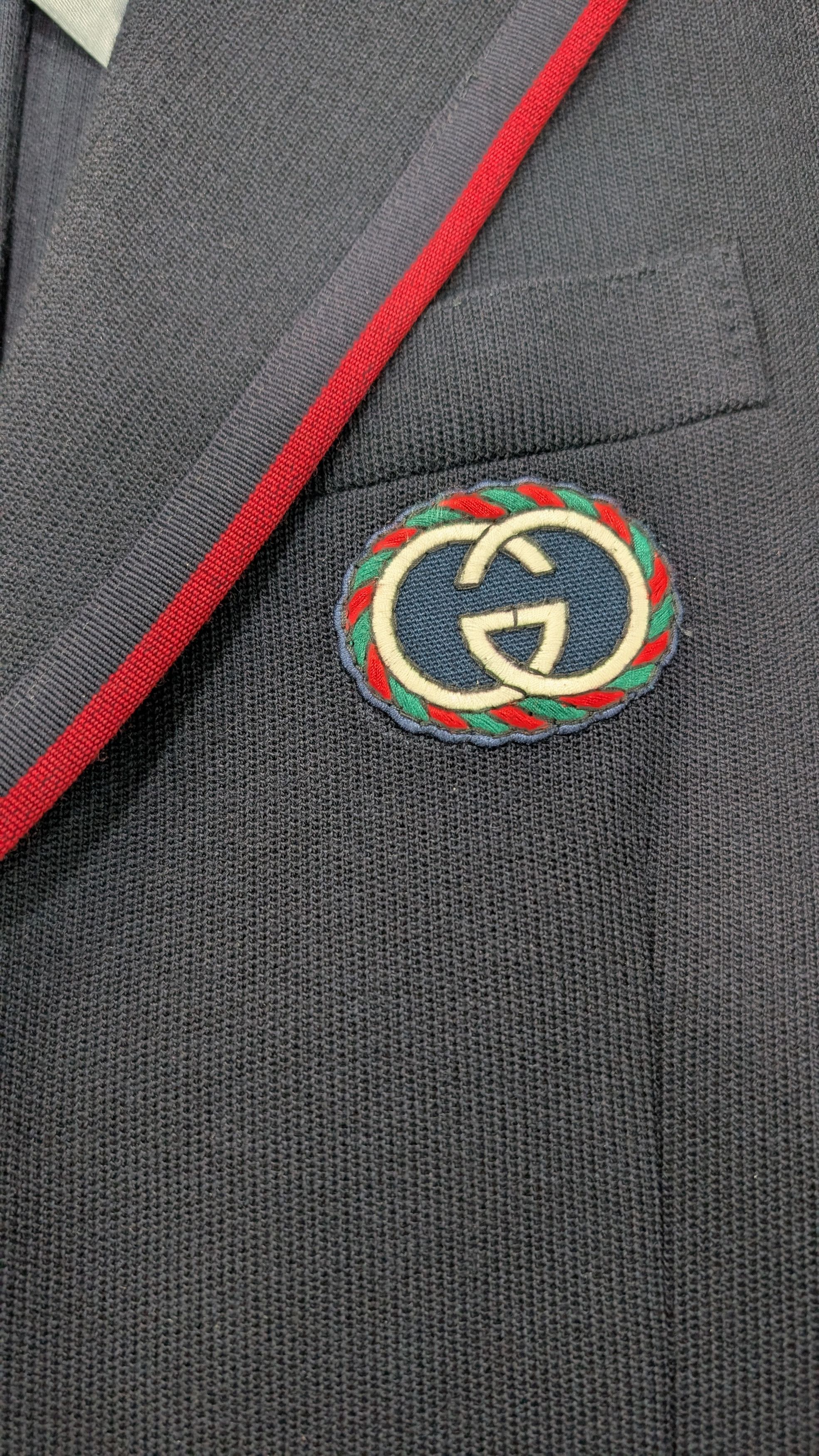 Gucci Gucci Fo Palma Blazer – Wool/Cotton Jersey – Size 50 Size 50R - 4 Thumbnail
