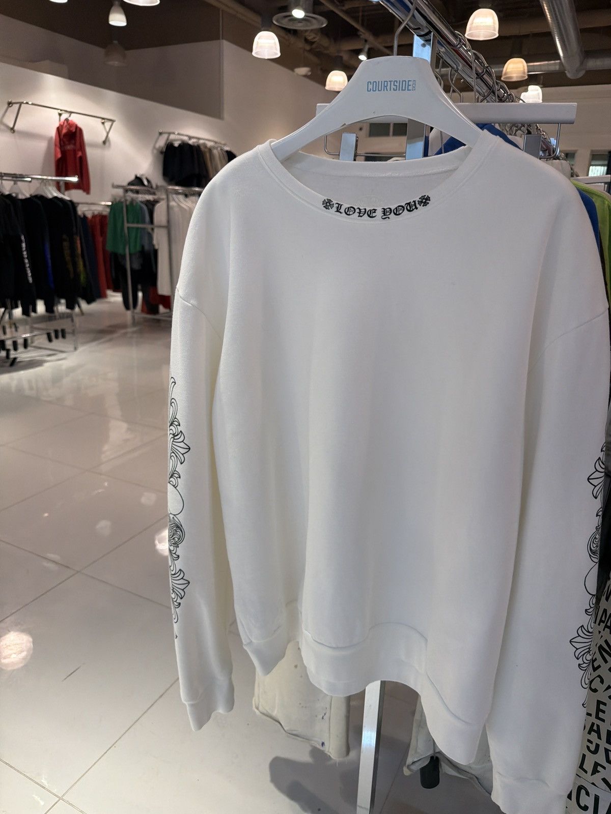 Chrome Hearts Chrome Hearts Love You White Crewneck Size US M / EU 48-50 / 2 - 1 Thumbnail