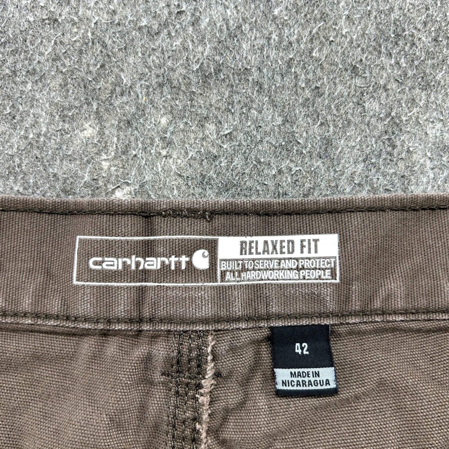 Carhartt Carhartt Shorts Mens 42 Brown Cargo Relaxed Canvas Stretch Workwear Casual 5-Pocket Inseam 10in Carhartt Logo Pockets Cotton Cotton Brown USA 90s? Size US 42 / EU 58 - 4 Thumbnail